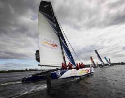 Extreme Sailing Series Cardiff 2014 Catamaran Racing