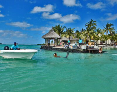 Mono Skiing In Mauritius With A Solar Eclipse