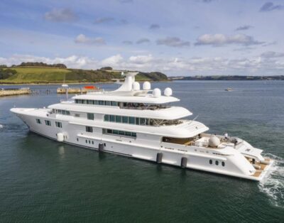 Newly extended 74.5m Lady E launches at Pendennis following major refit project