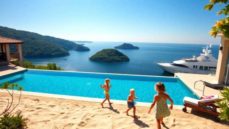Vacances familiales de luxe en Croatie : villas exclusives, escapades insulaires et aventures pour tous les âges