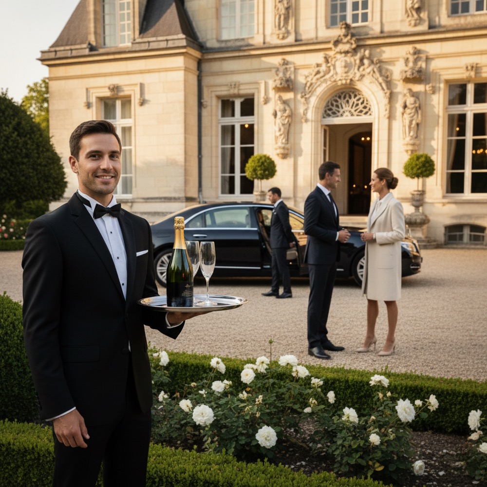 Concierge and private driver service luxury chateau South-West France