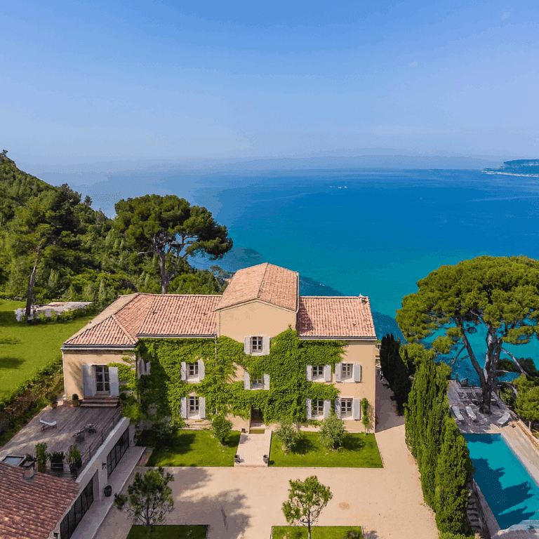 Luxury villa rental Cassis Provence France pool with sea view
