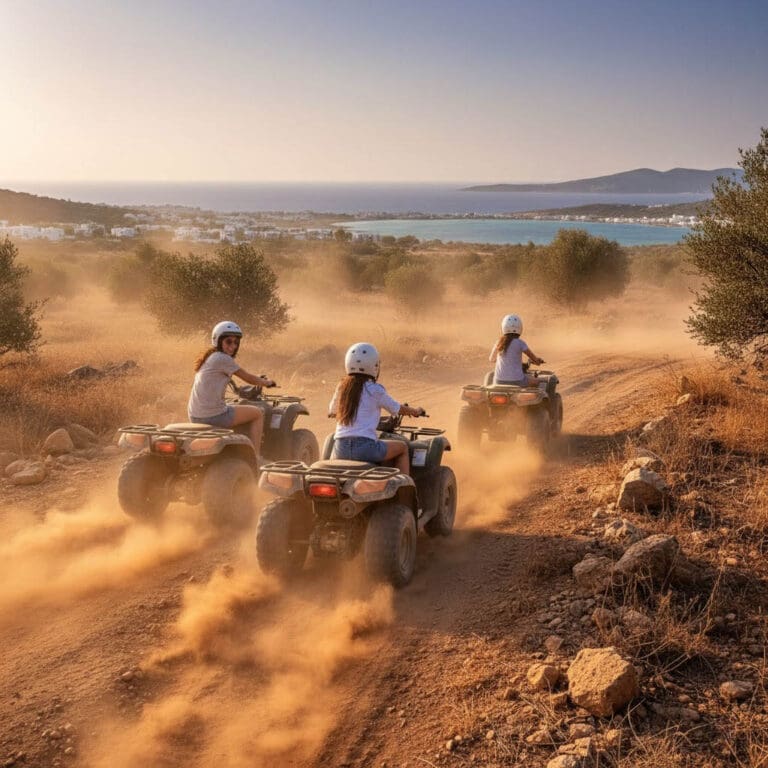 Family quad bike safari near Bodrum Turkey luxury villa holiday