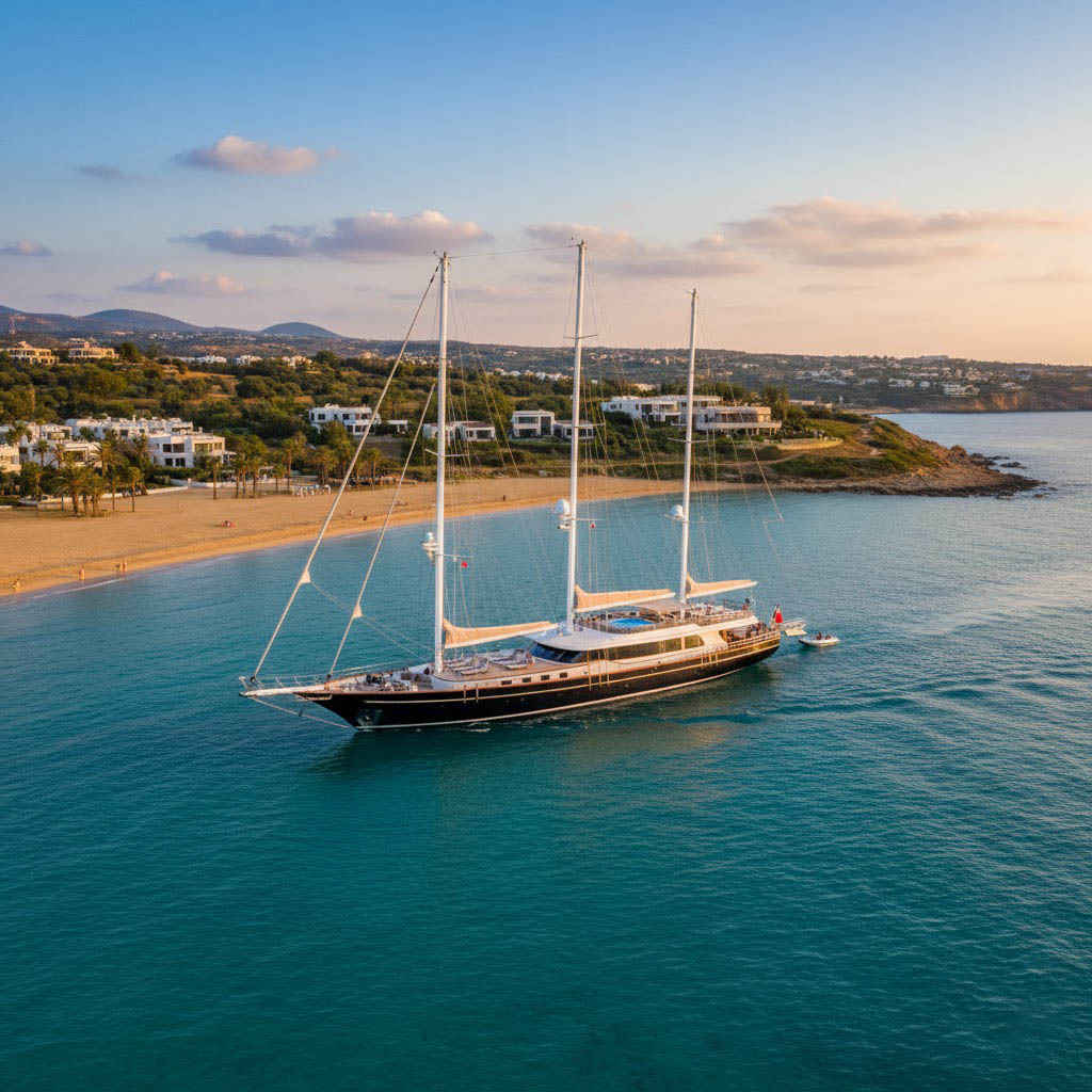 Luxury yacht charter Limassol Cyprus villa holiday Mediterranean