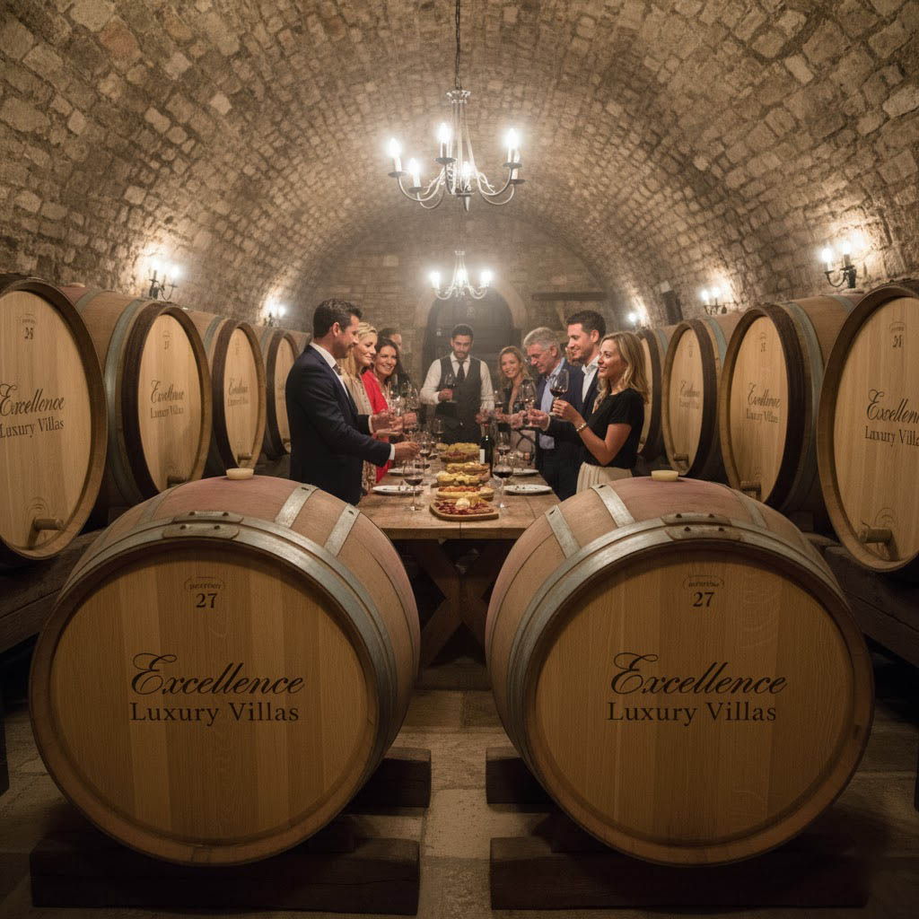 Private wine tasting in Burgundy wine cellar France chateau rental