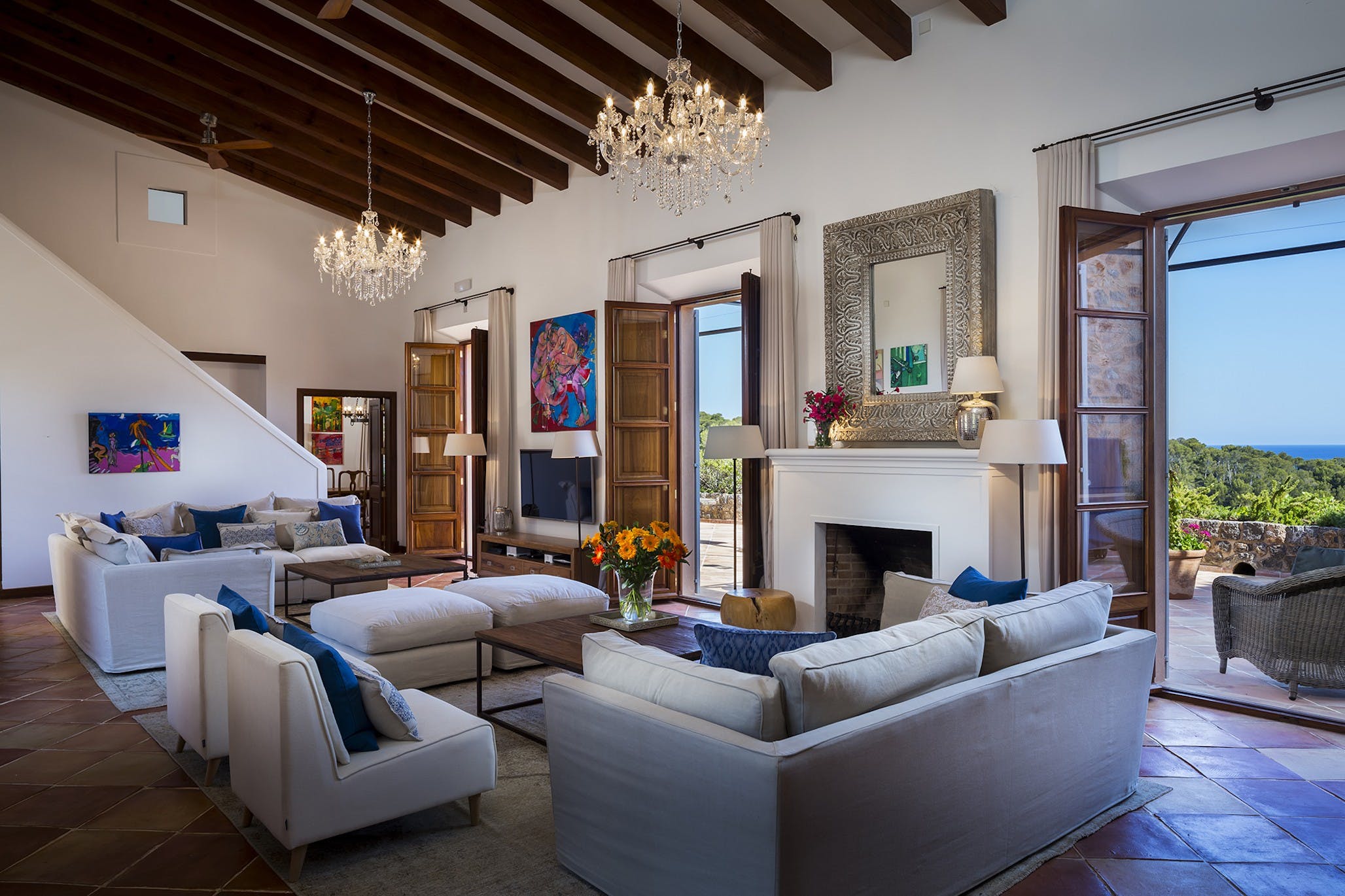 Casa Miramar Valldemossa: Luxury 4-Bedroom Apartment with Seaview and Pool, Valldemossa