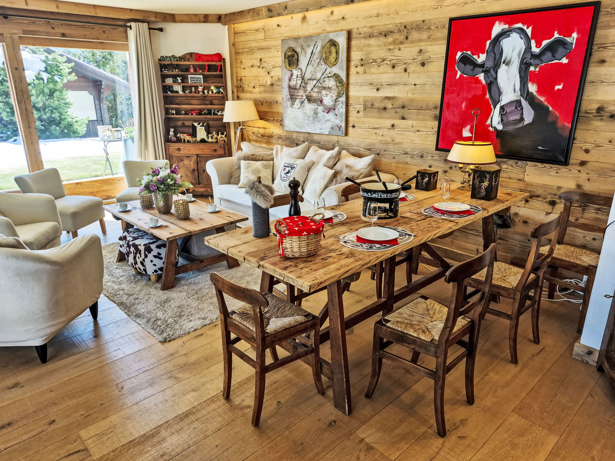 Chalet Bella Crans-Montana: Elegant 2-Bedroom Mountain Chalet with Lake Access and Alpine Views in Swiss Resort