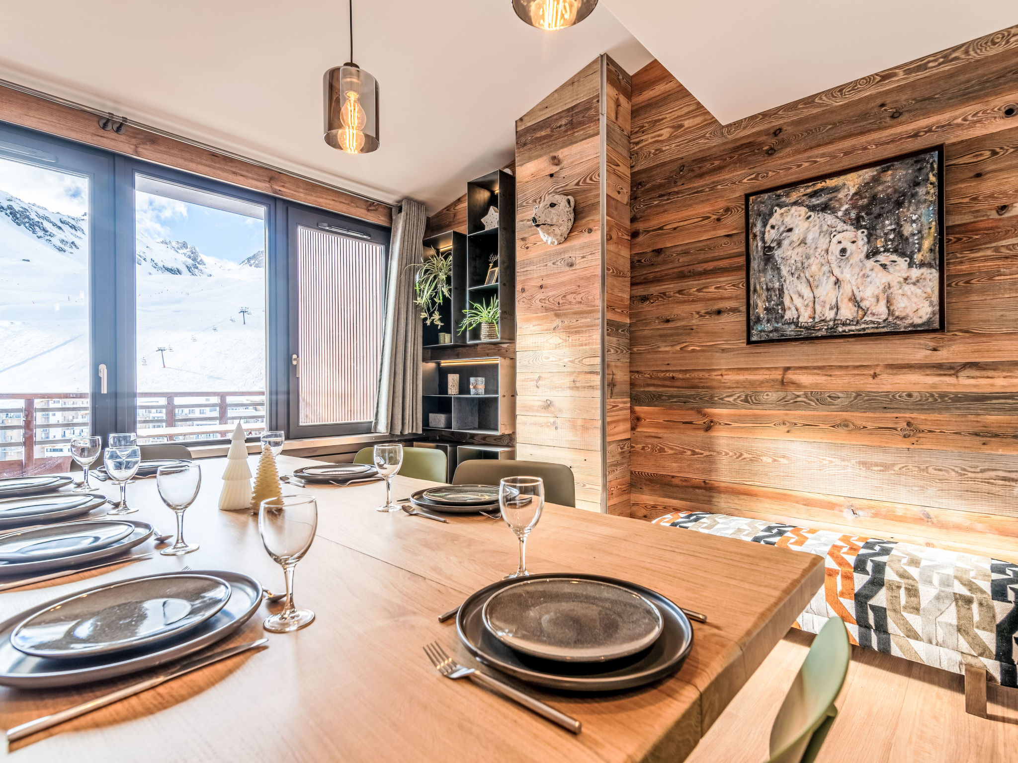 Chalet Brevieres Tignes: Luxury 3-Bedroom Mountain Chalet with Ski Access and Panoramic Views in French Alps