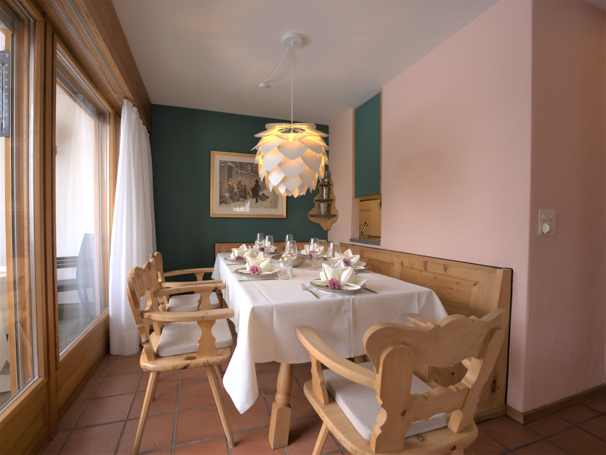 Chalet Corviglia Moritz: Luxury 2-Bedroom Alpine Apartment with Mountain Views and Ski Access in St Moritz Switzerland