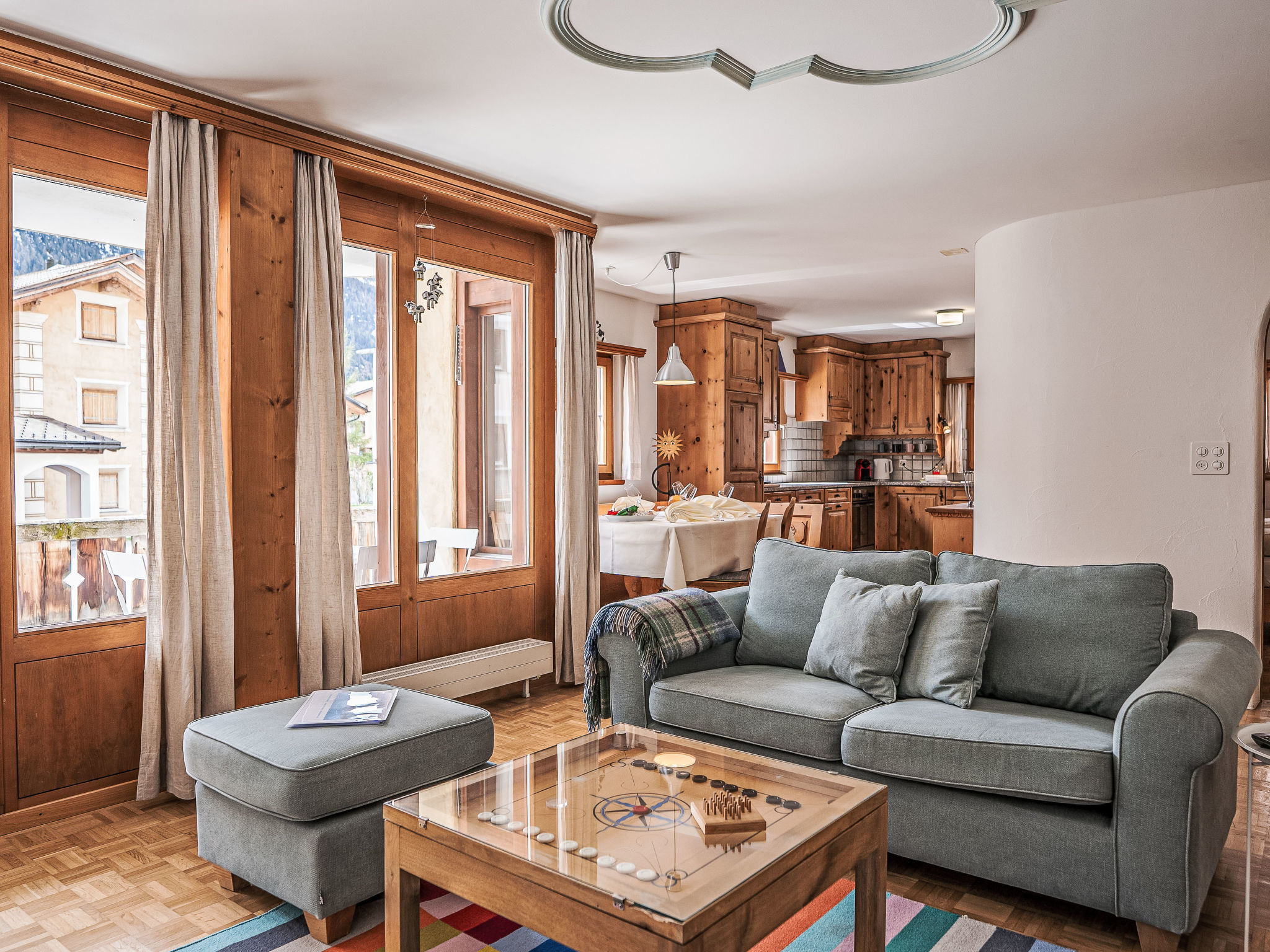 Chalet Engadina Zuoz: Charming 2-Bedroom Mountain Apartment with Ski Access and Alpine Views in the Engadin Valley