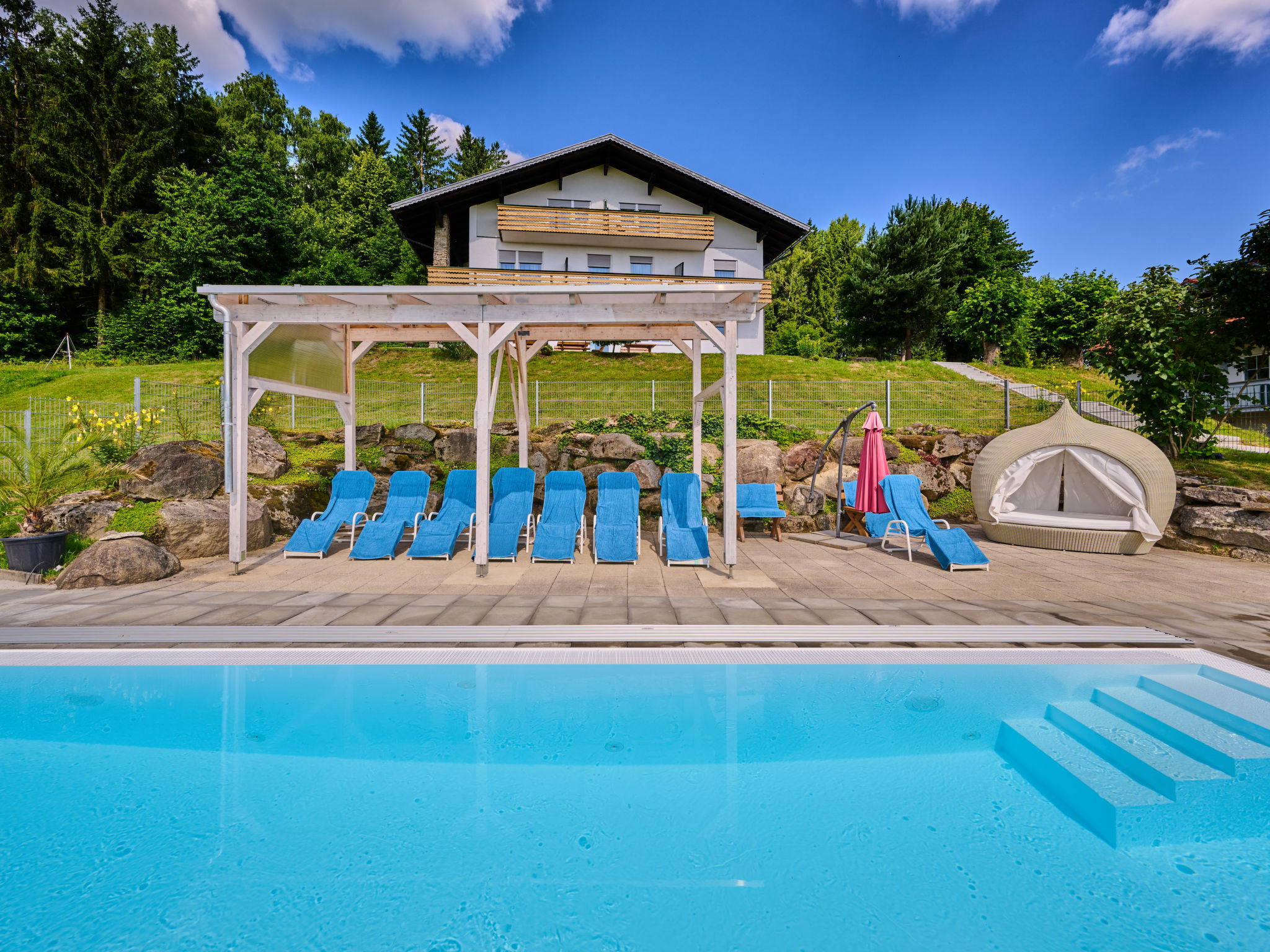 Chalet Predigtstuhl Sankt Englmar: Spectacular 9-Bedroom Mountain Chalet with Heated Pool and Panoramic Views in Bavarian Forest