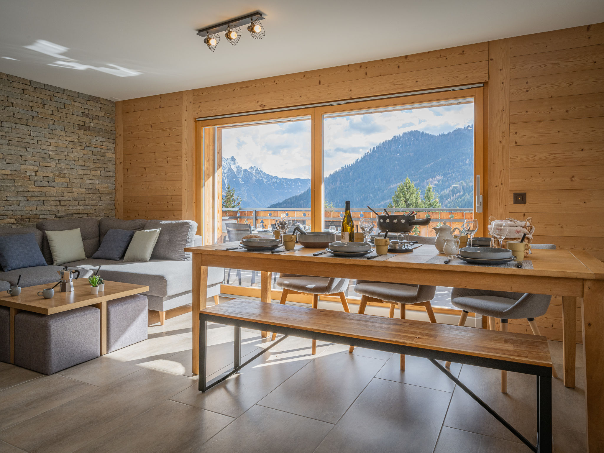 Chalet Salanfe Ovronnaz: Modern 2-Bedroom Mountain Apartment with Stunning Alpine Views and Thermal Spa Access in Swiss Alps