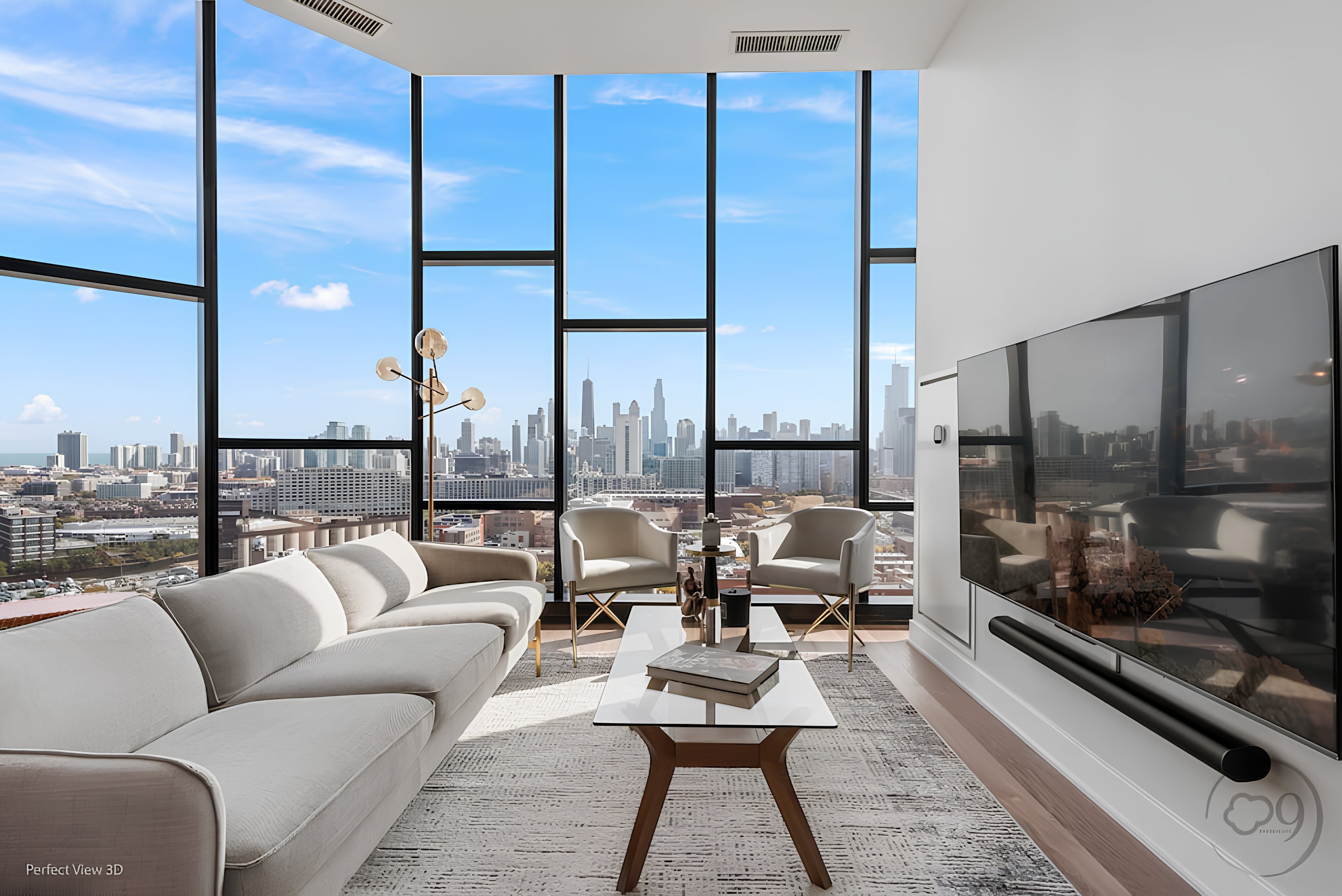 House River West Chicago: Spacious 6-Bedroom Apartment with Air-Con, Chicago