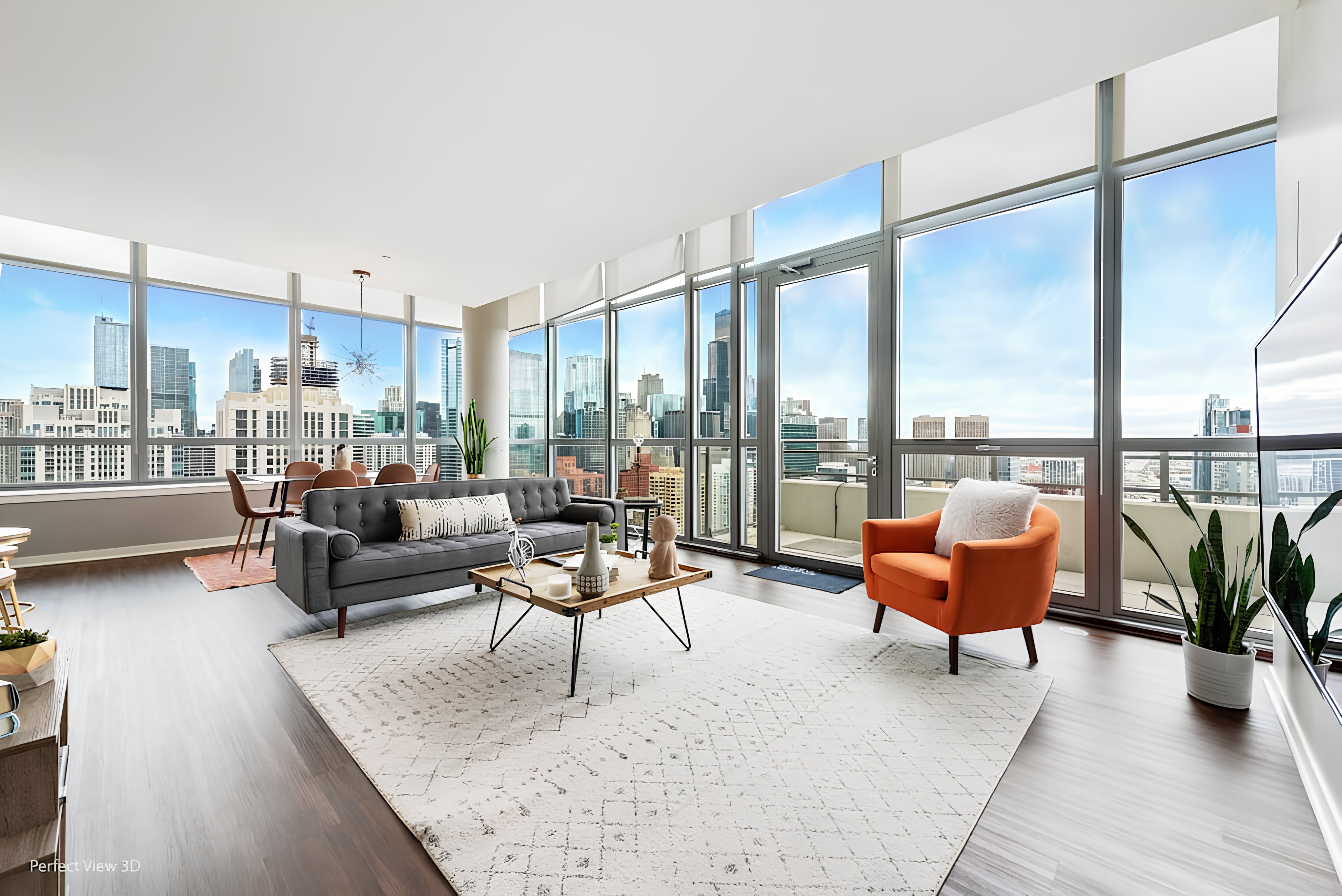 House Windy Chicago: Spacious 9-Bedroom Luxury Apartment with Skyline Views, Chicago