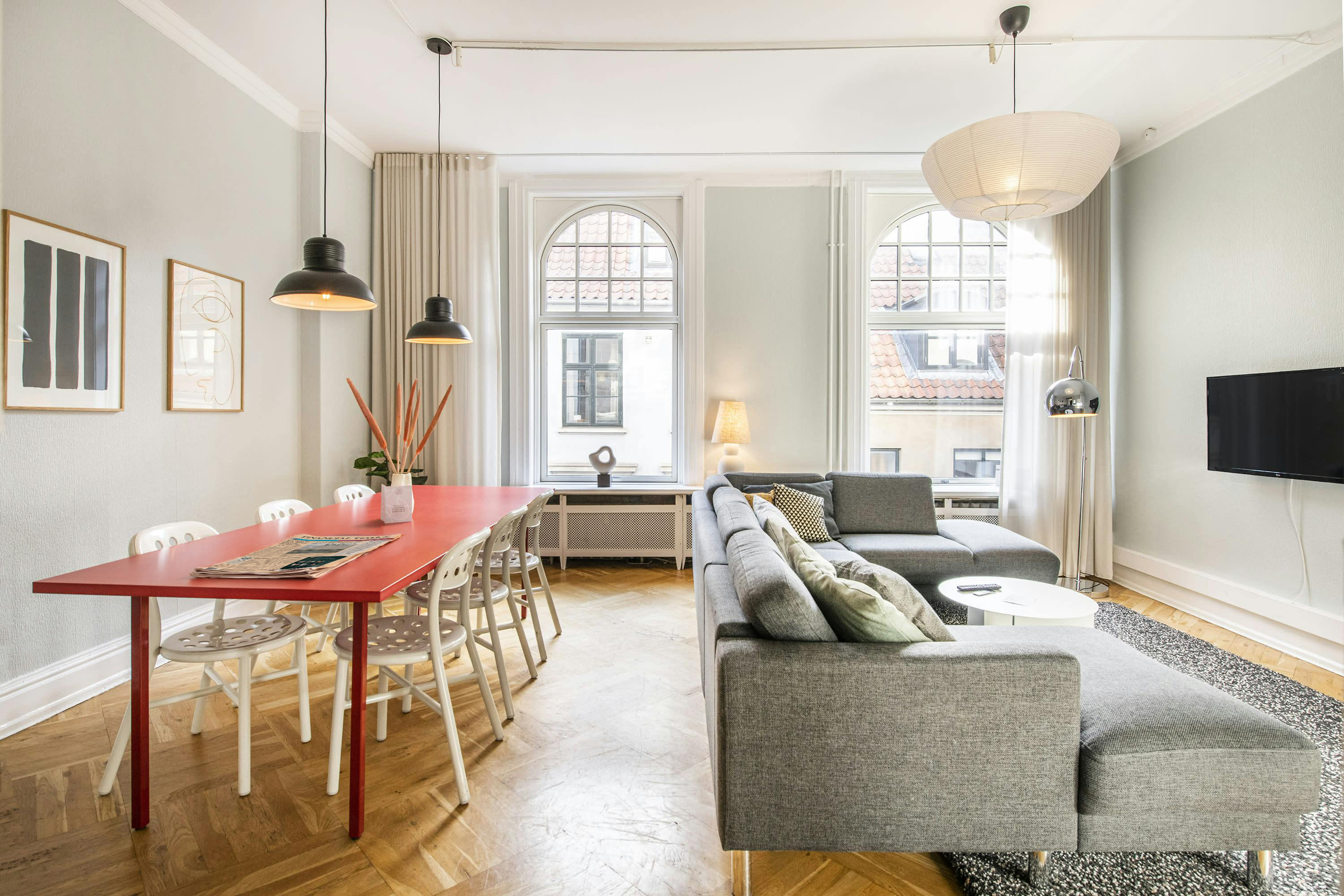Hus Mølleåen Gammel: Spacious 4-Bedroom Apartment with Seaview and Tennis Court, Gammel Strand