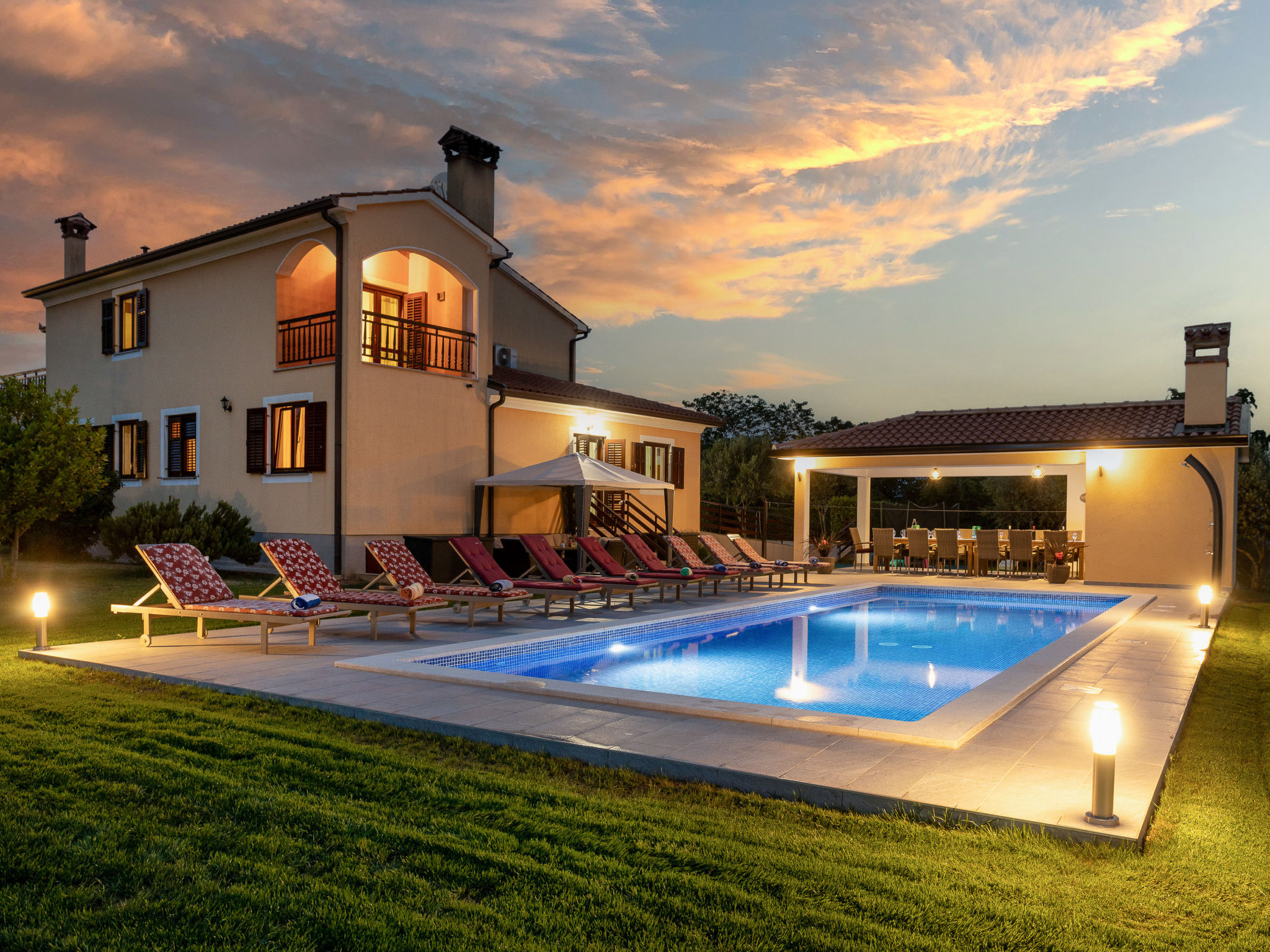 Kuca Bura Pican Pićan: Spectacular Six-Bedroom Family Villa with Private Pool and Games Room in Rural Istria Croatia