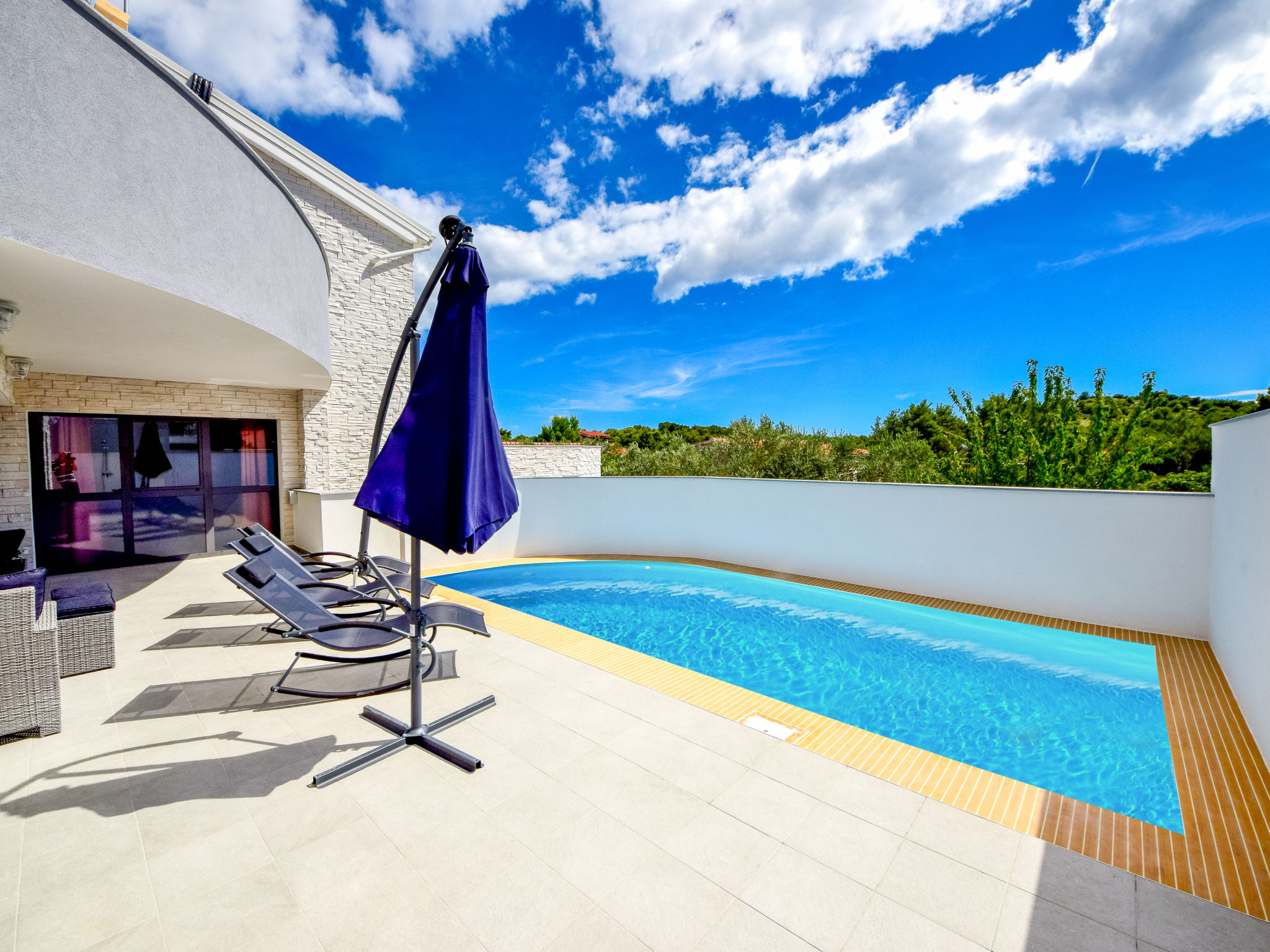 Kuca Krka Vodice: Modern 4-Bedroom Villa with Heated Pool and Sea Access in Vodice Croatia