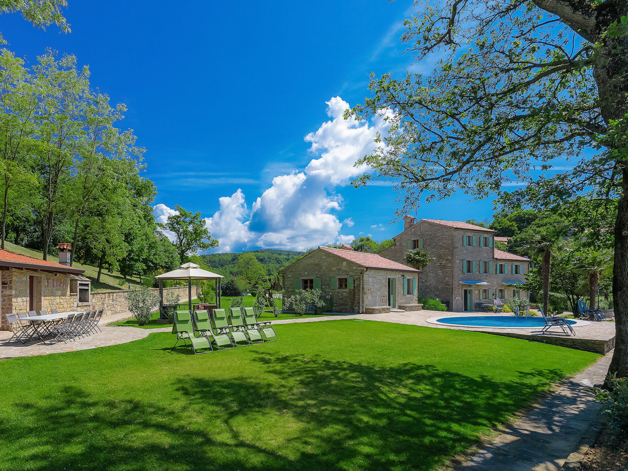 Kuca Mirna Buje: Spacious 10-Bedroom Farmhouse with Private Pool and Panoramic Countryside Views in Istrian Hilltop Setting