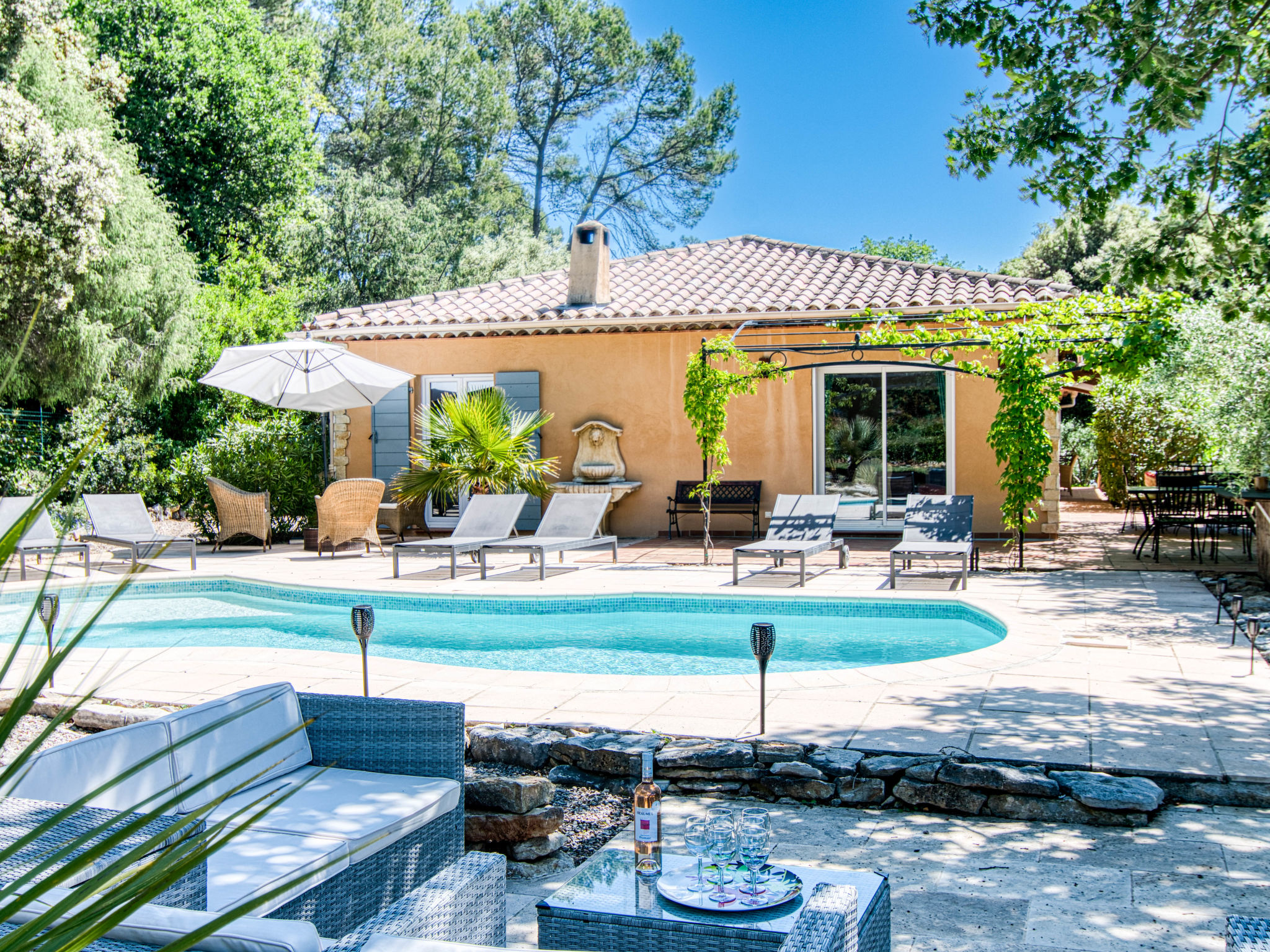 Mas Calabrun Thoronet: Elegant 4-Bedroom Provençal Villa with Private Pool in the Heart of Provence France