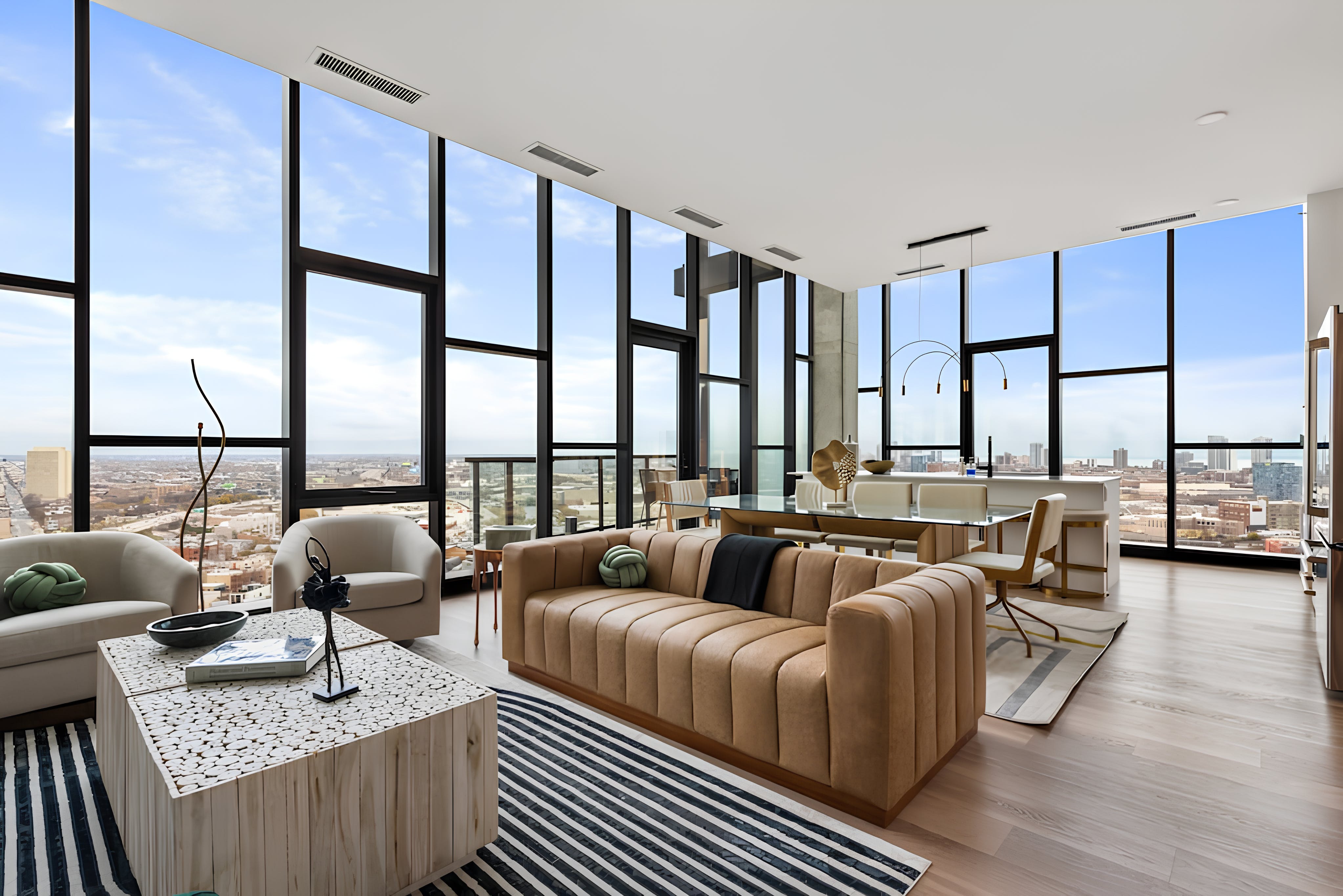 Penthouse Chicago Skyline: 3-Bedroom Luxury Penthouse with Skyline Views, Chicago