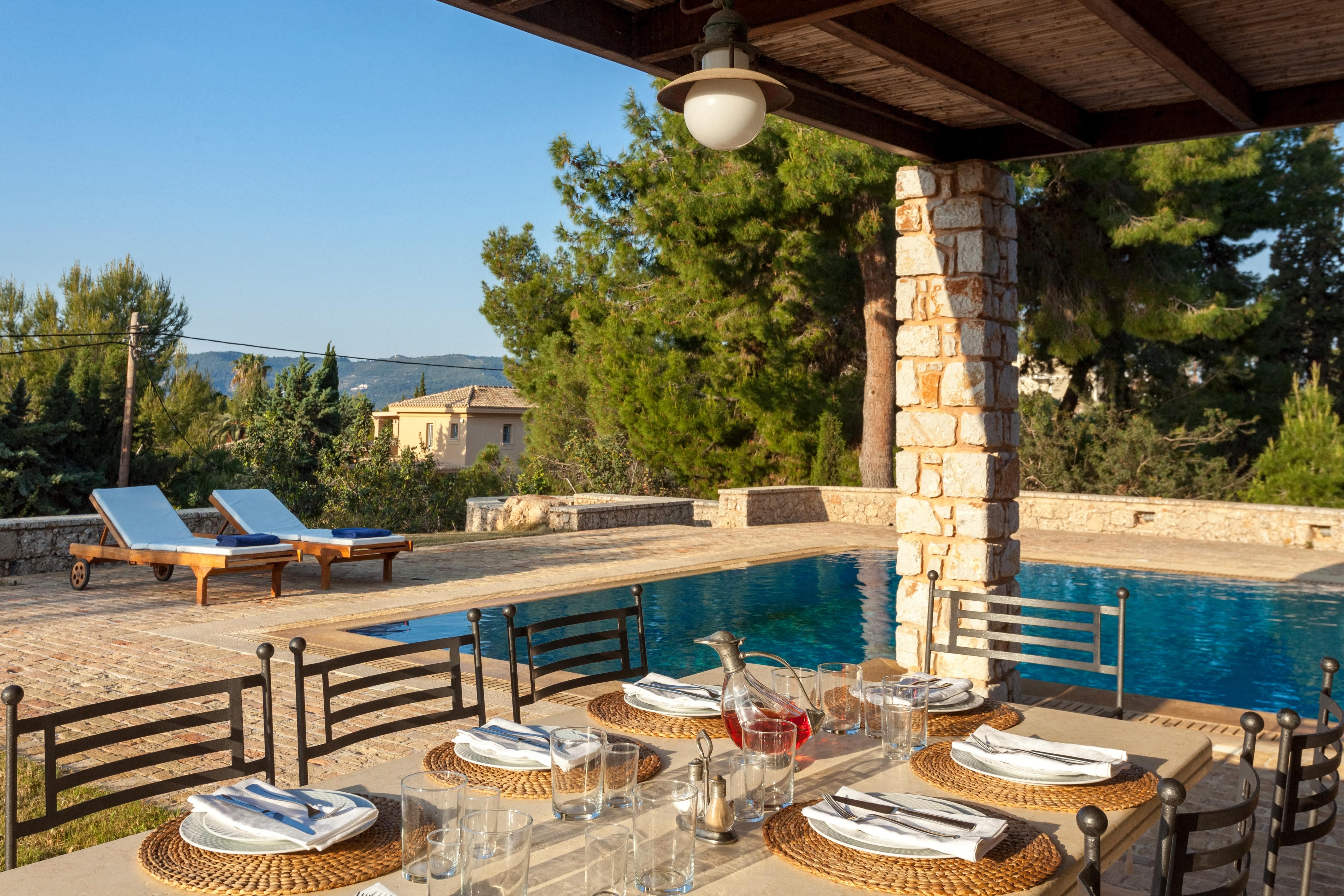 Villa Aiolos Argolis: Elegant 6-Bedroom Luxury Apartment with Seaview and Pool, Argolis