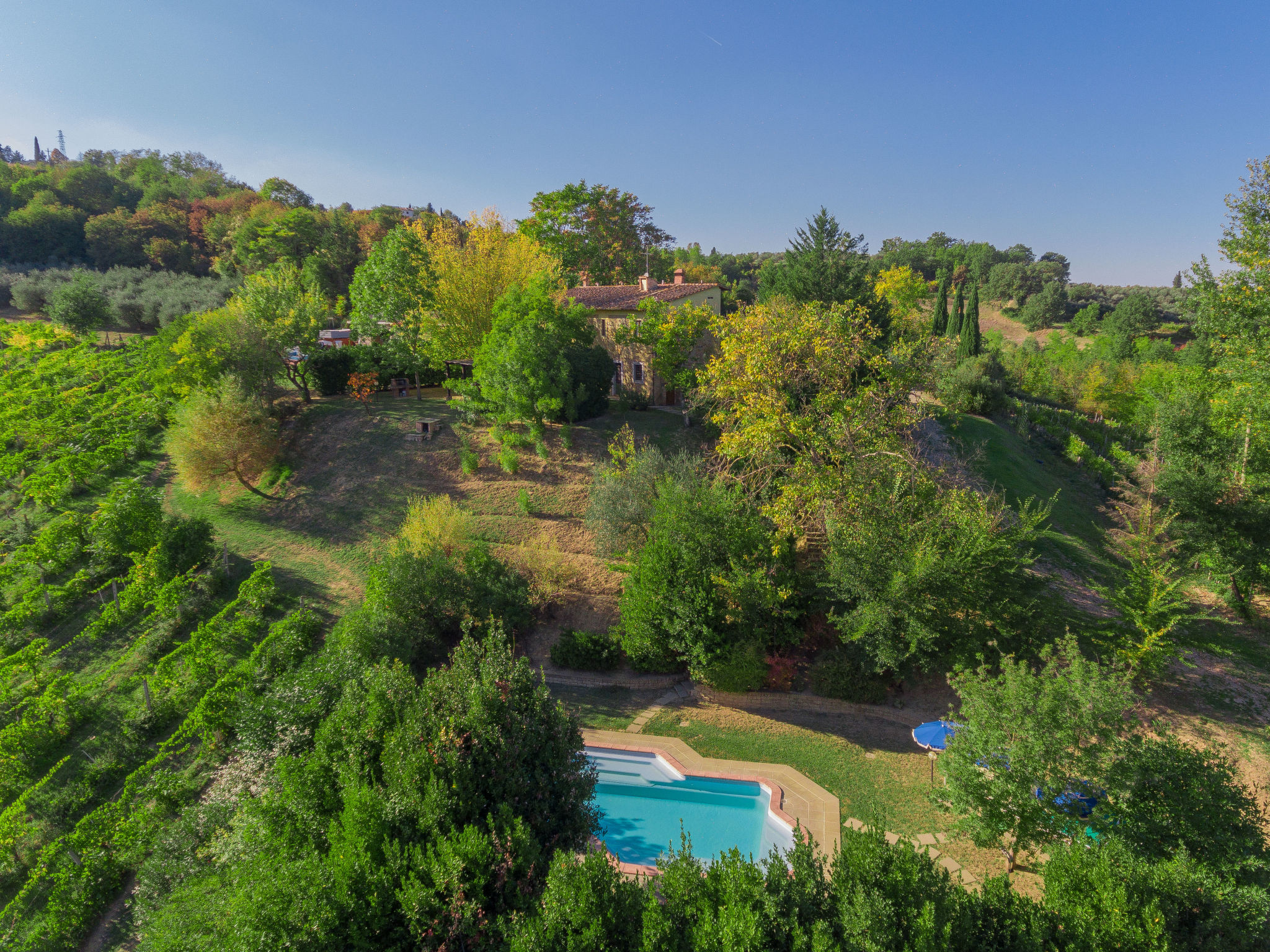 Villa Ciliegio Gambassi: Historic 6-Bedroom Tuscan Farmhouse with Private Pool and Countryside Views near San Gimignano