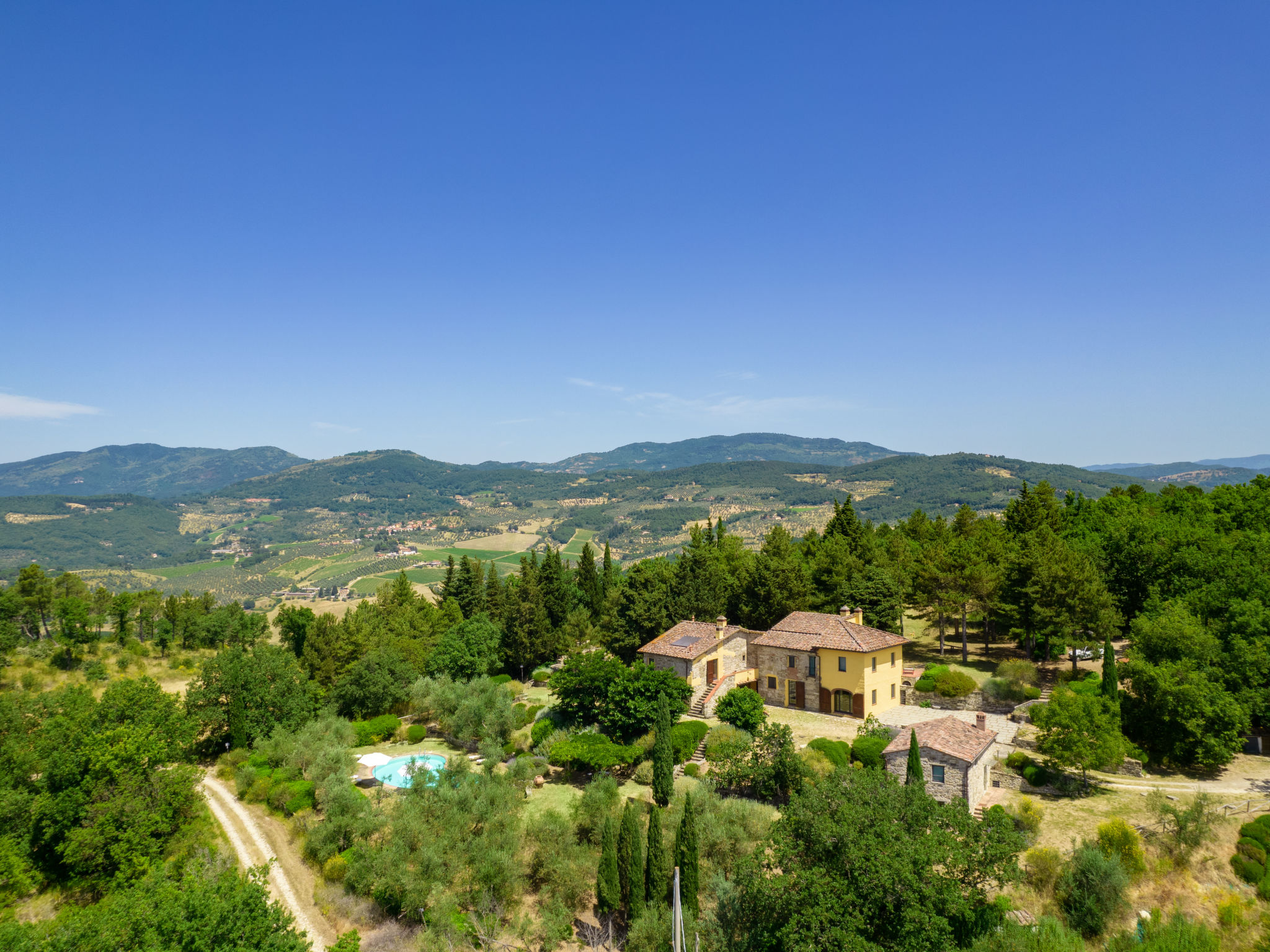 Villa Fiesolana Florence: Spectacular 6-Bedroom Historic Tower Villa with Private Pool and Panoramic Hills Views in Tuscany