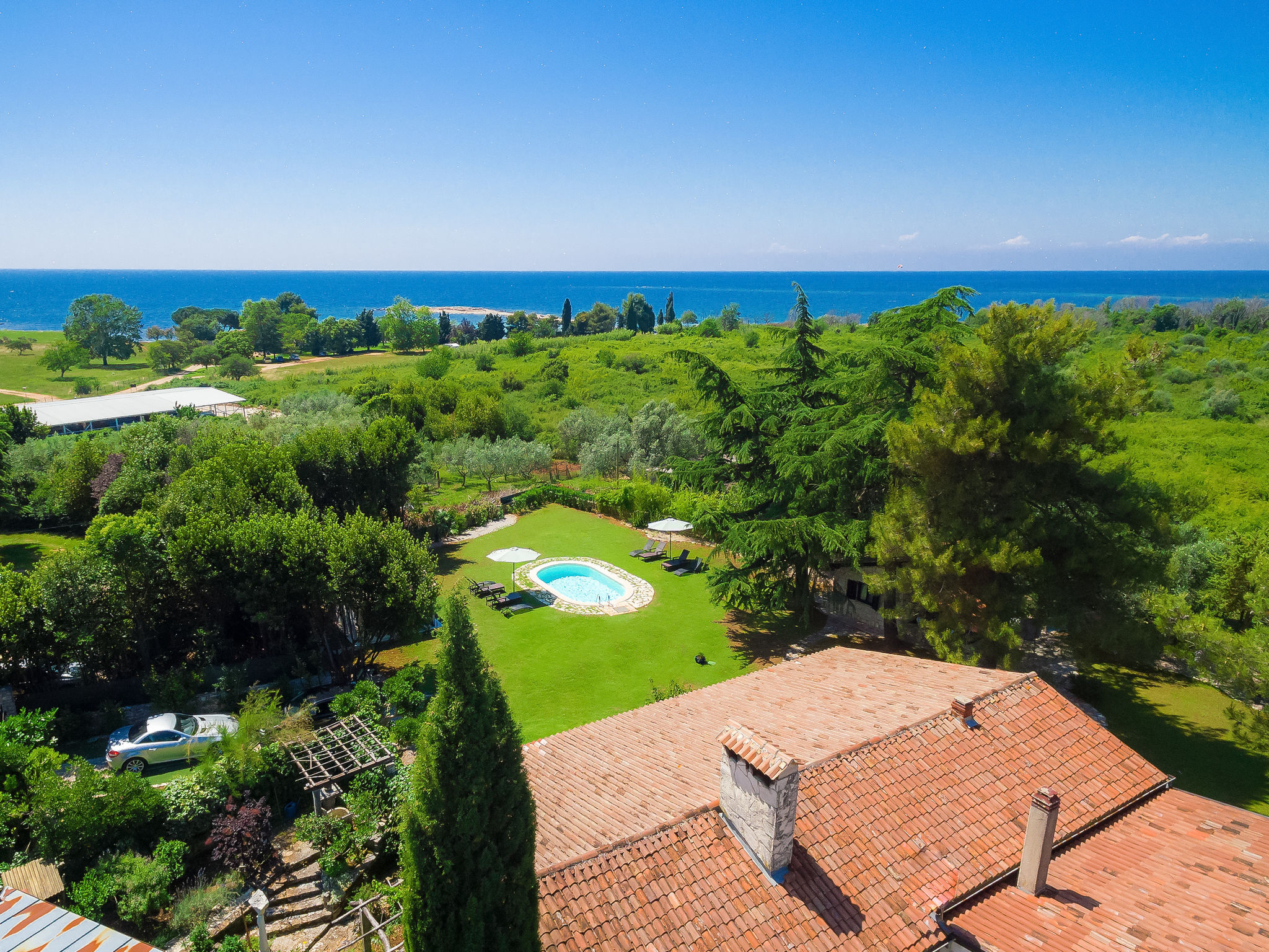 Villa Galeb Umag: Stunning 4-Bedroom Villa with Private Pool and Sea Views near Historic Istrian Town