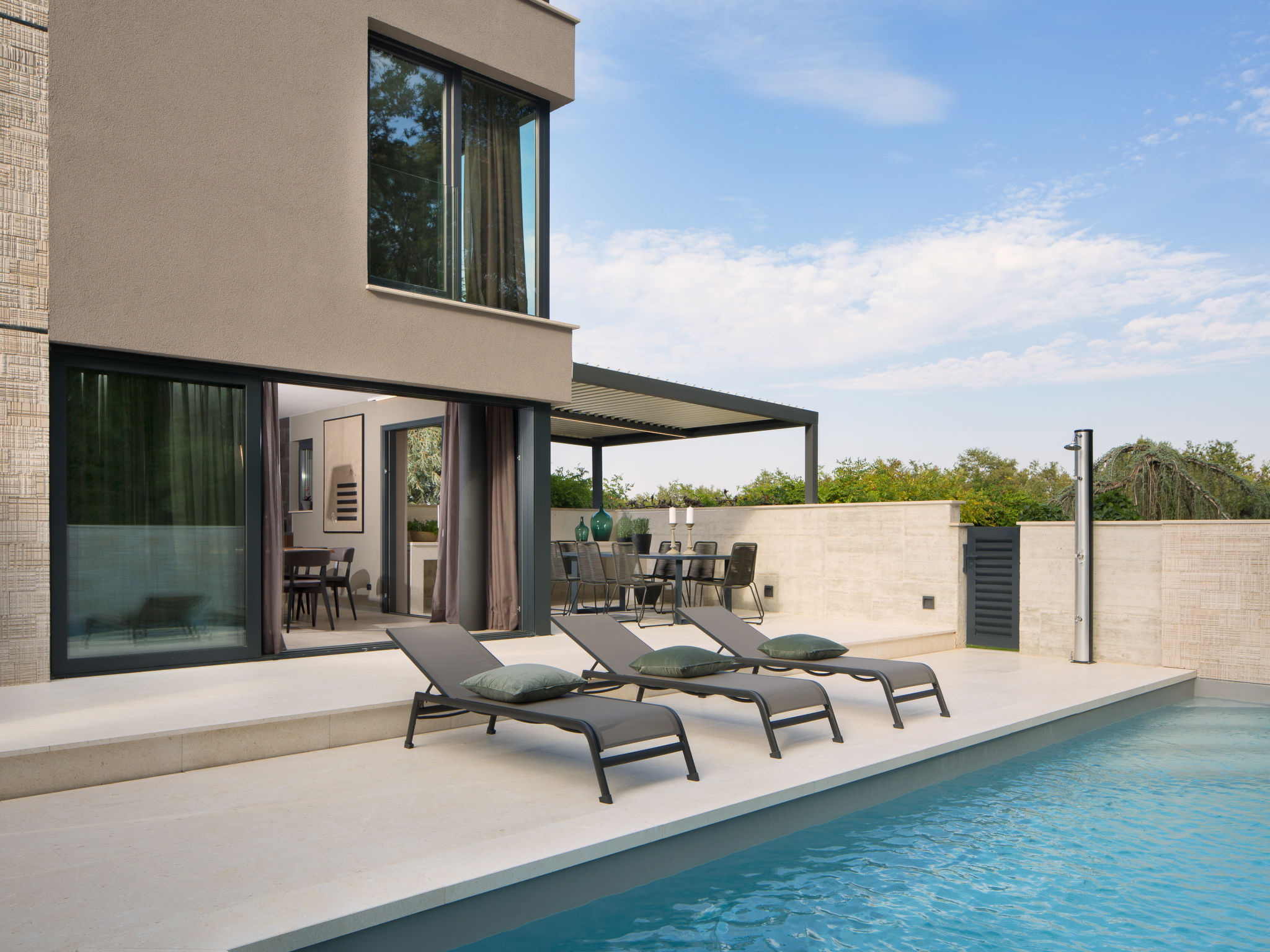 Villa Groznjan Umag: Contemporary 8-Bedroom Villa with Heated Pool and Games Room in Istrian Countryside