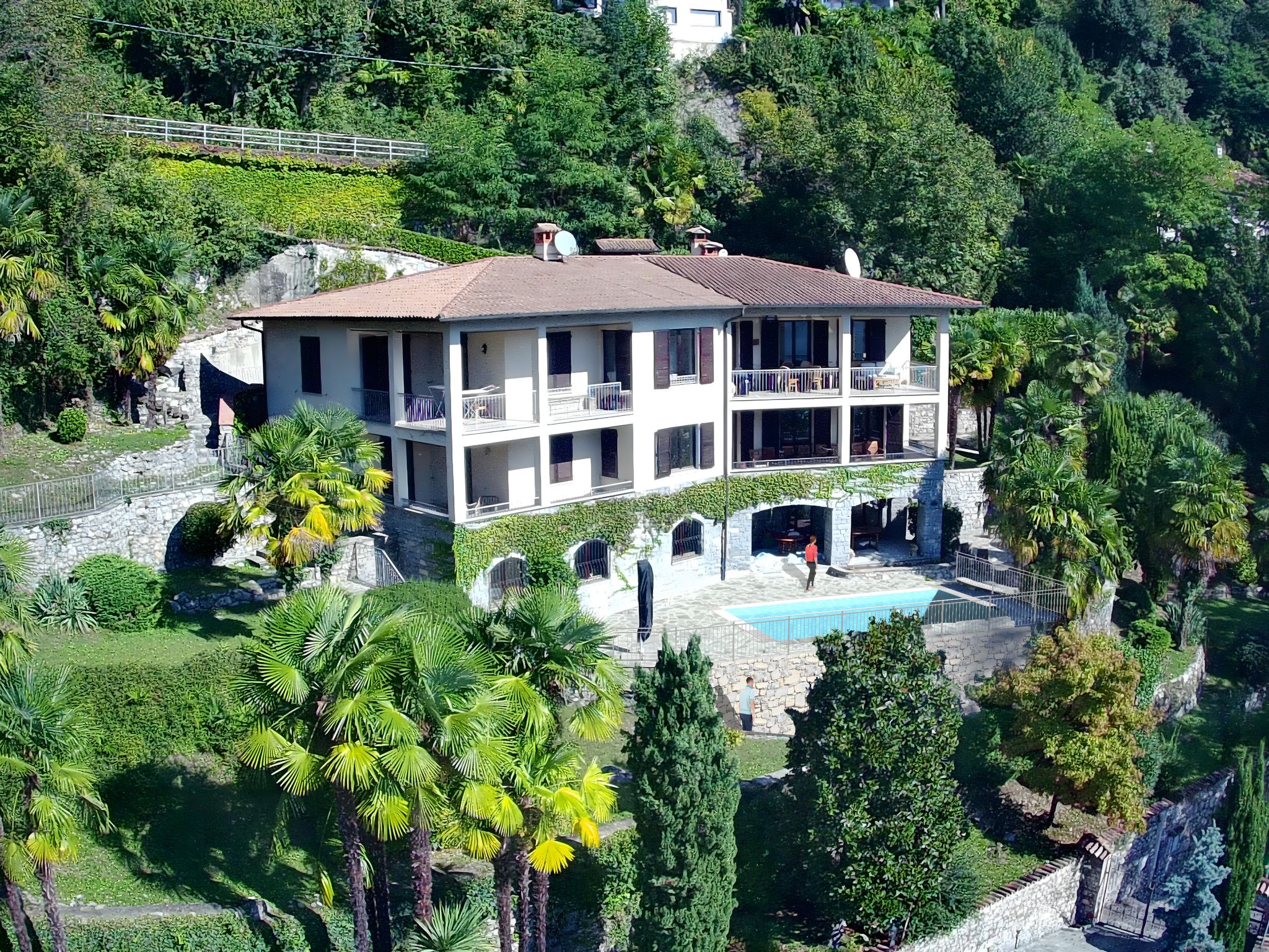 Villa Loggio Valsolda: Spectacular 8-Bedroom Luxury Villa with Private Pool and Mountain Views in Lake Como Italy