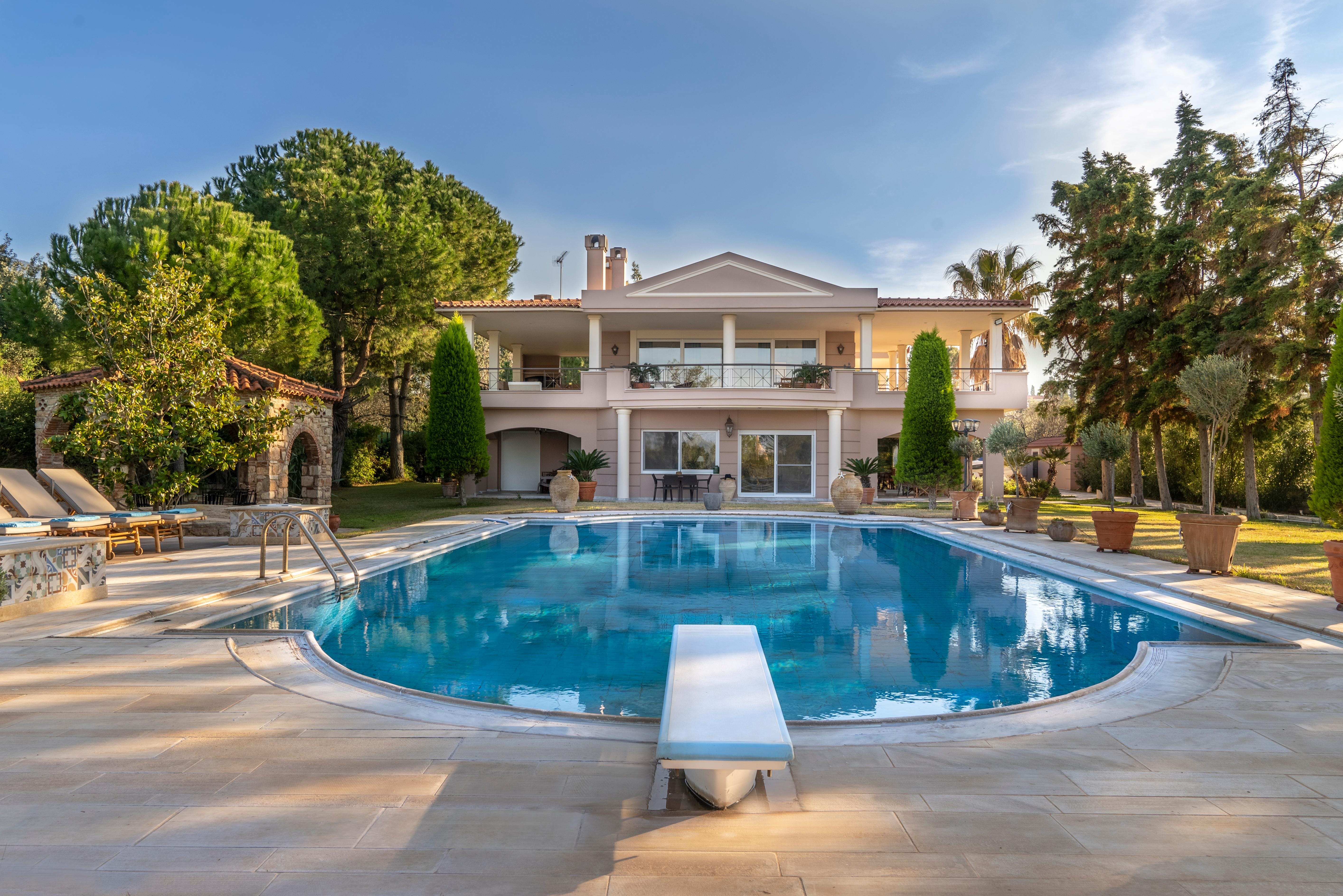 Villa Meltemi Euboea: Luxury 7-Bedroom Beachfront Apartment with Pool, Euboea