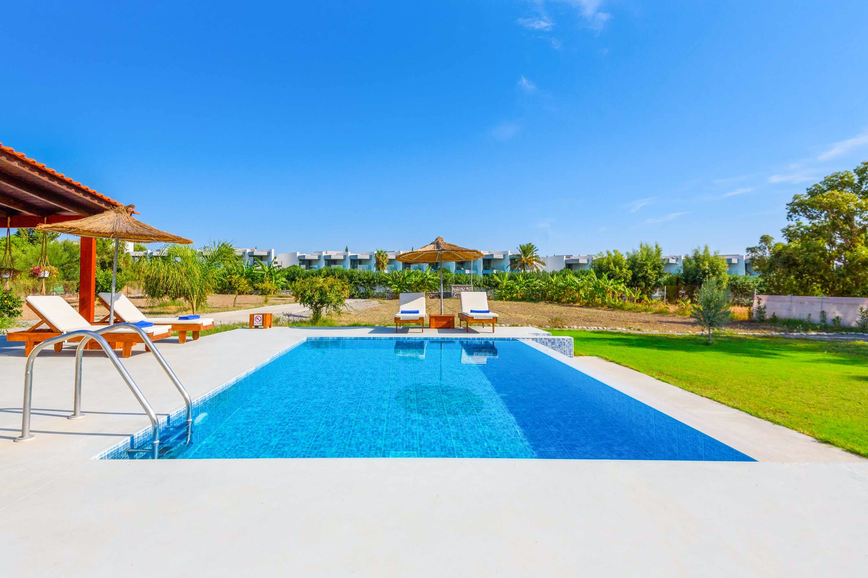 Villa Meltemi Kiotari: Luxury 3-Bedroom Villa with Sea View and Pool, Rhodes