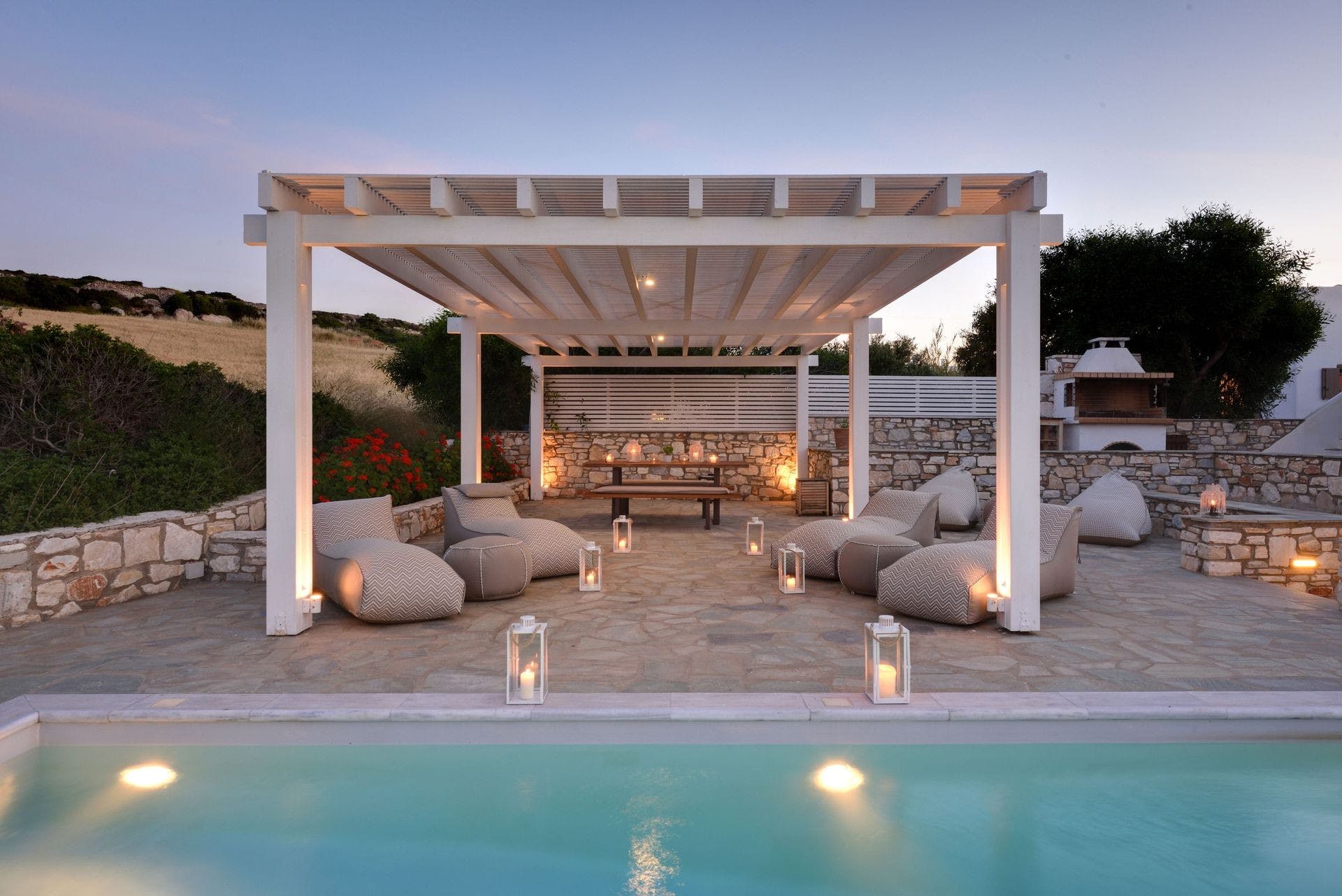 Villa Meltemi Naoussa: Luxury 4-Bedroom Apartment with Seaviews and Pool, Paros