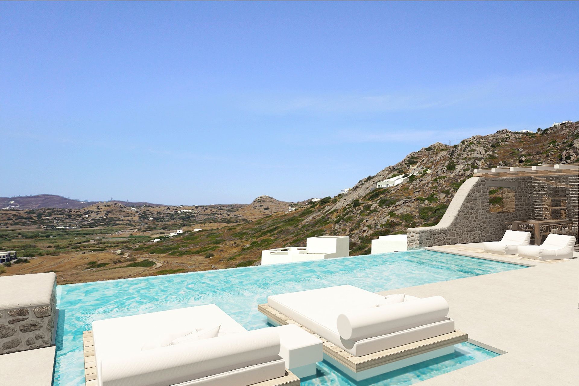 Villa Meltemi Naxos Greece: Luxury 3-Bedroom Apartment with Infinity Pool, Naxos
