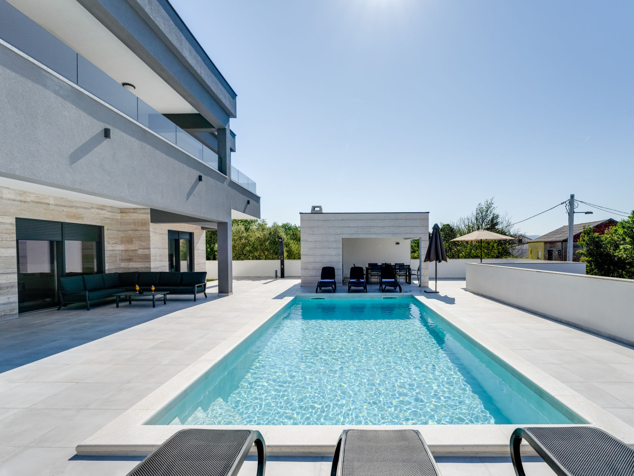 Villa Paklenica Maslenica: Modern 5-Bedroom Luxury Villa with Private Pool and Mountain Access in Croatia