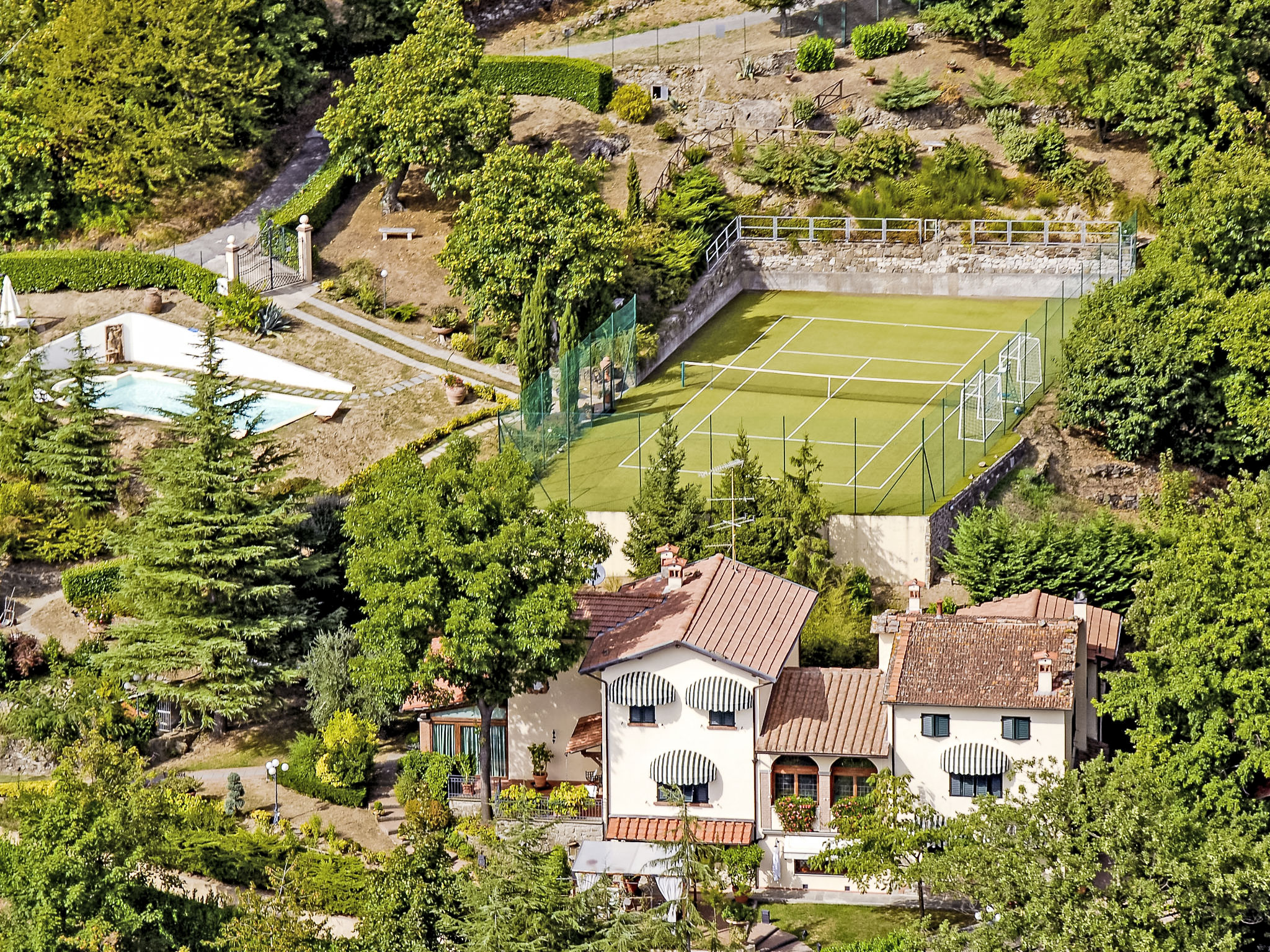 Villa Pistorensis Pistoia: Spectacular 6-Bedroom Tuscan Estate with Private Tennis Court and Pool in Pistoia Hills