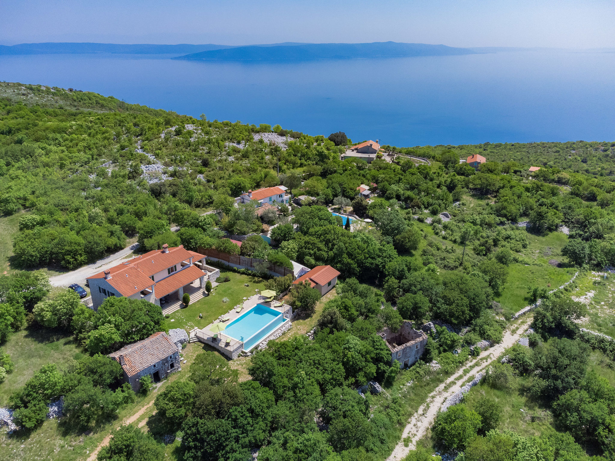 Villa Skitaca Rabac: Stunning Four-Bedroom Family Villa with Private Pool and Sea Views in Istrian Countryside