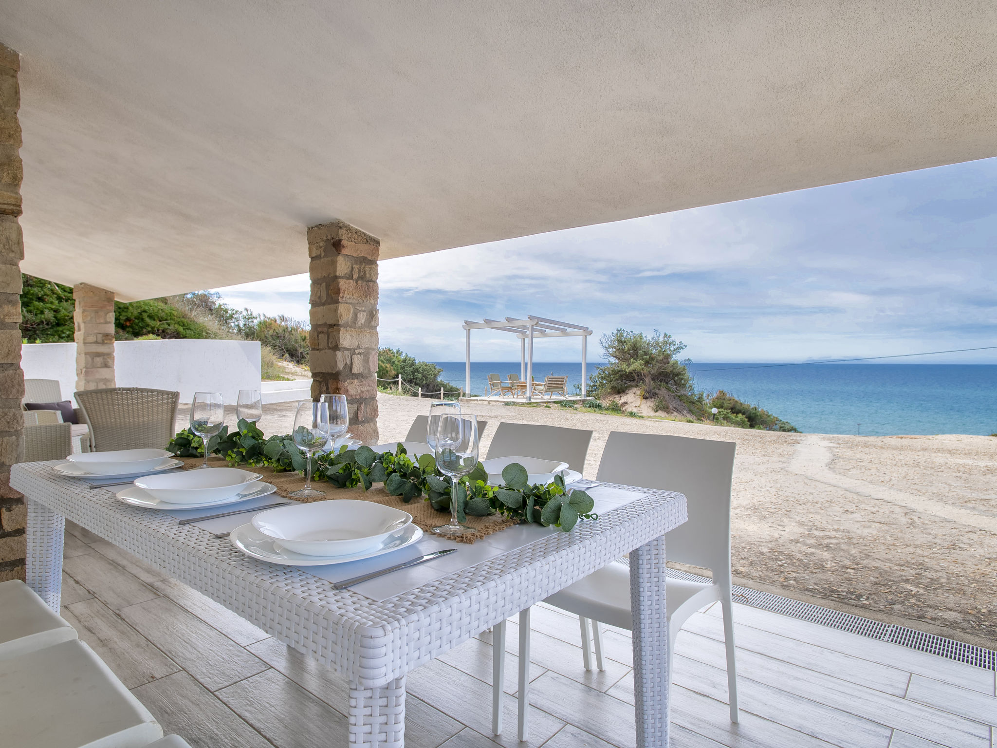 Villa Tramontana Badesi: Stunning Beachfront Holiday Rental with Sea Views Just Steps from Li Junchi Beach