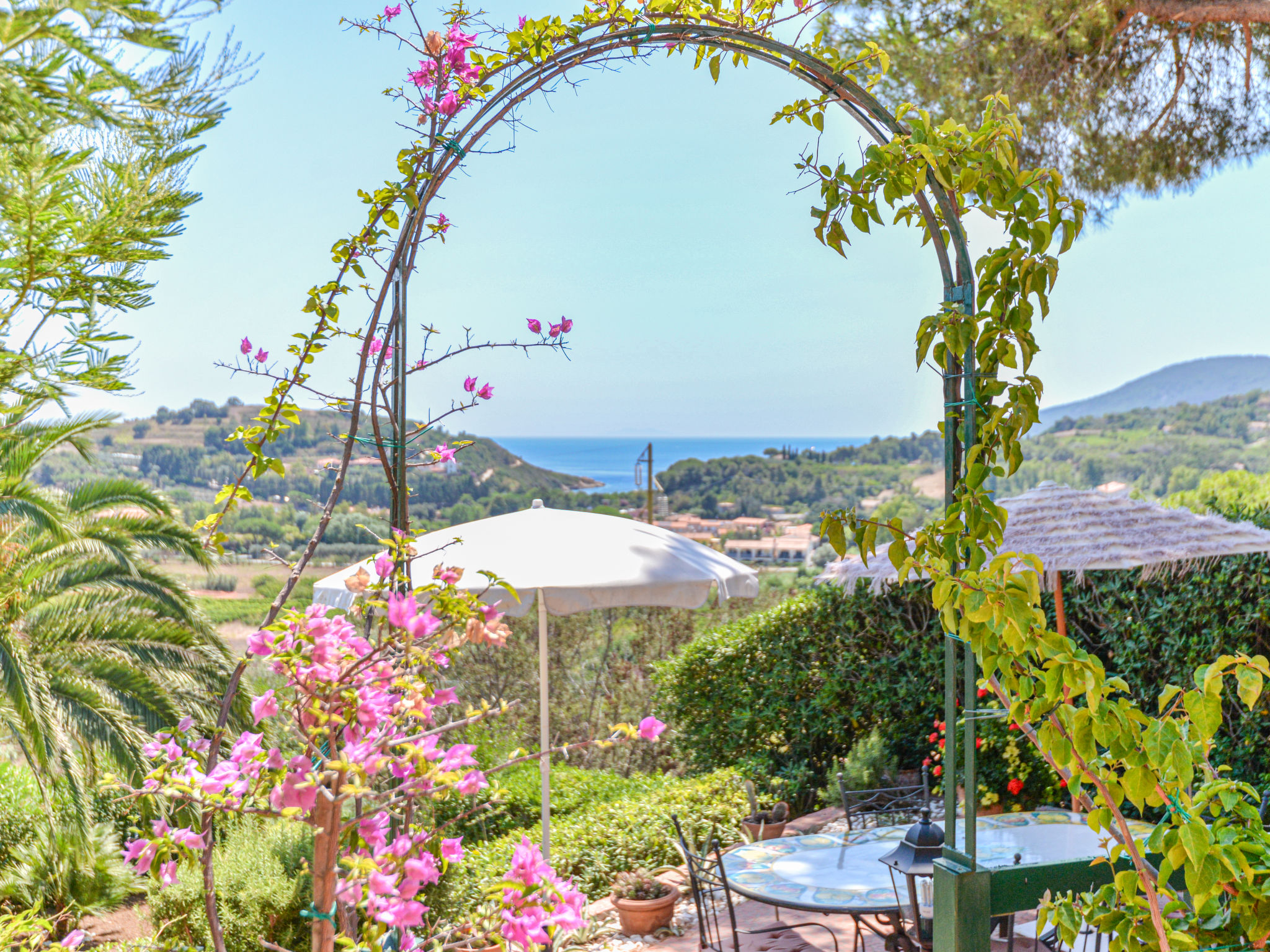 Villa Tramontana Porto: Stunning 3-Bedroom Hillside Retreat with Sea Views and Terrace Gardens in Elba Island