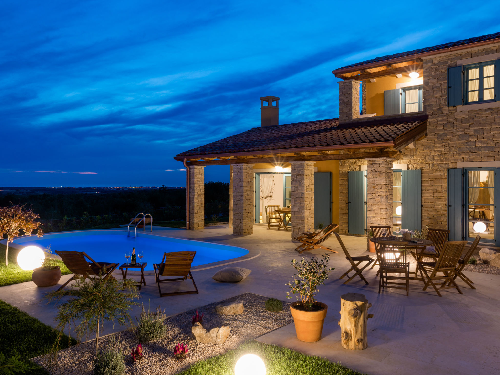 Villa Vardica Umag: Contemporary 2-Bedroom Villa with Private Pool and Hot Tub in Istrian Countryside Croatia