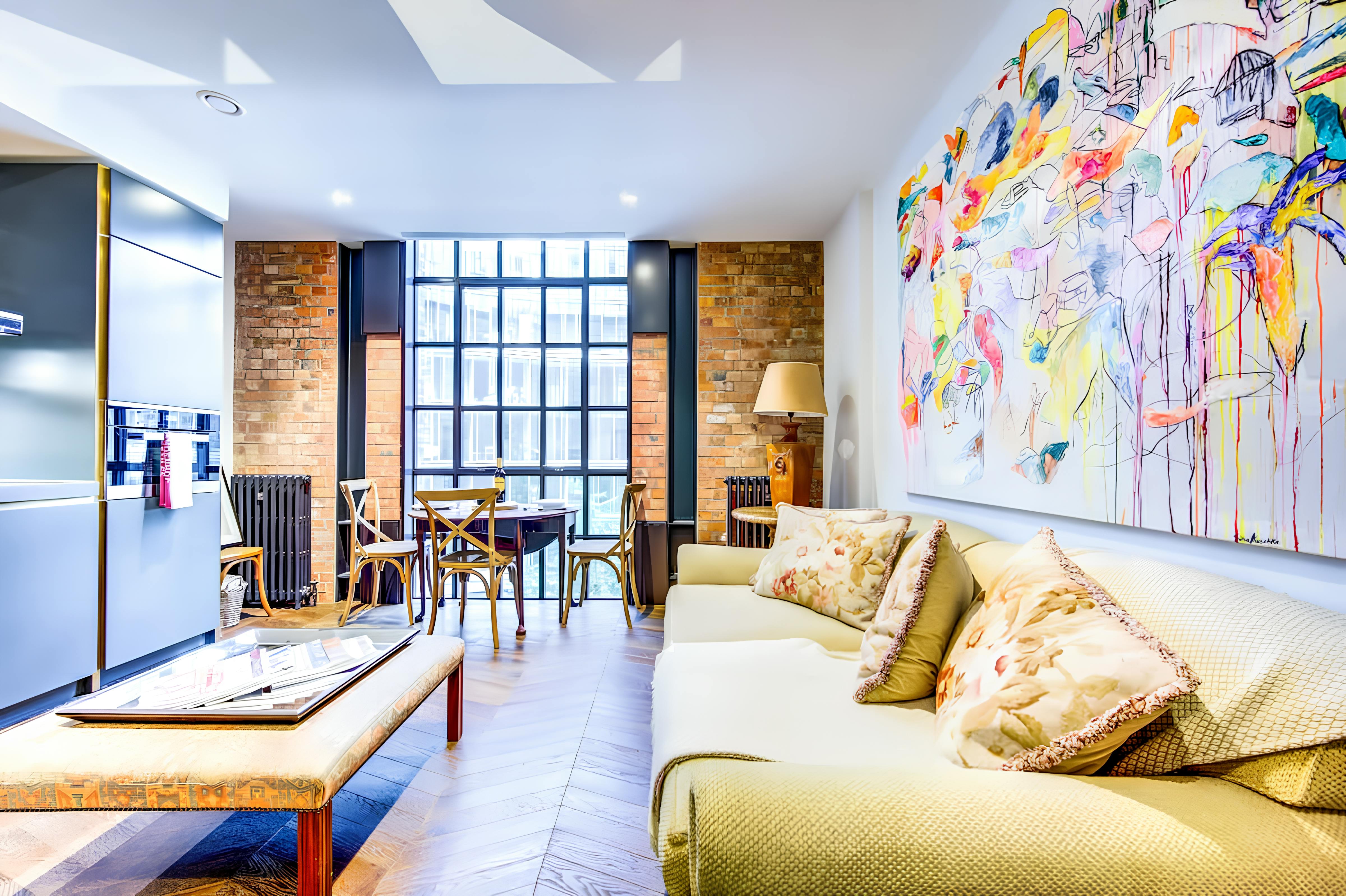 Apartment Wandle Nine Elms: Chic 1-Bedroom Apartment Rental with Rooftop Terrace in Nine Elms London