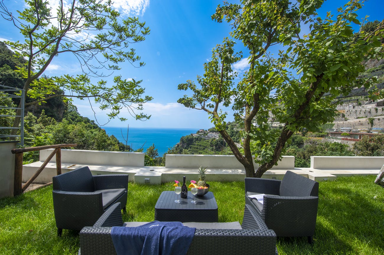 Villa Meridiana Praiano Amalfi Coast: Elegant 3-Bedroom Apartment with Hot Tub and Sea Views, Amalfi Coast