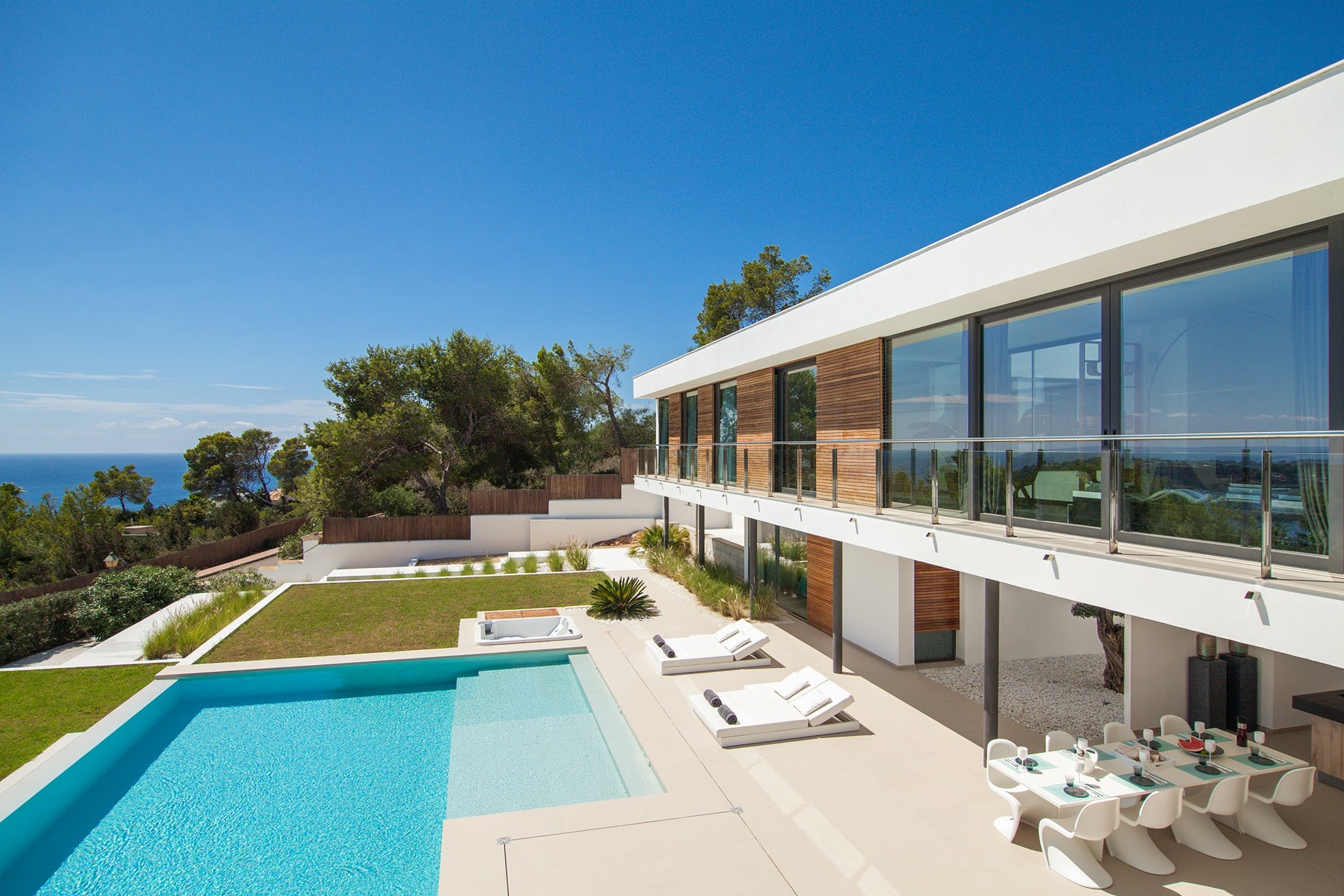 Casa Sabina Es Cubells: Luxury 4-Bedroom Apartment with Seaview and Hot Tub, Es Cubells