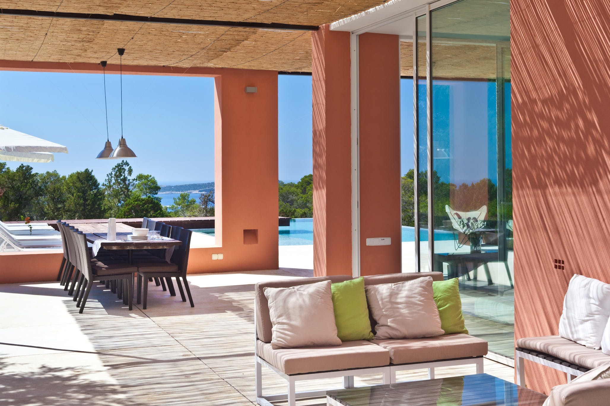 Casa Sabina Portmany: Spacious 6-Bedroom Apartment with Seaview and Pool, Saint Antoni de Portmany