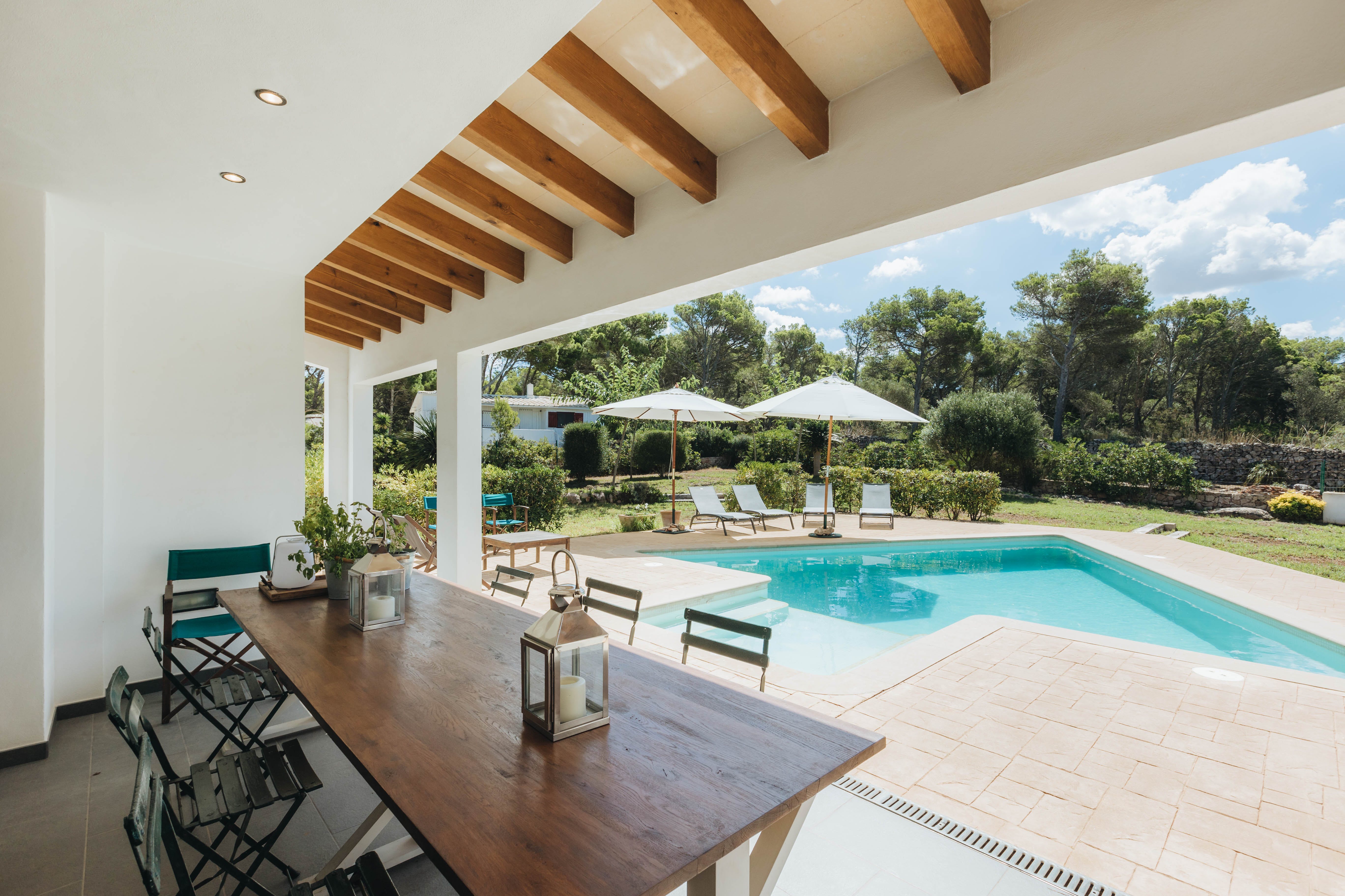 Villa Alborada Cala en Blanes Ciutadella: Spacious 4-Bedroom Apartment with Pool and Seaview, Ciutadella