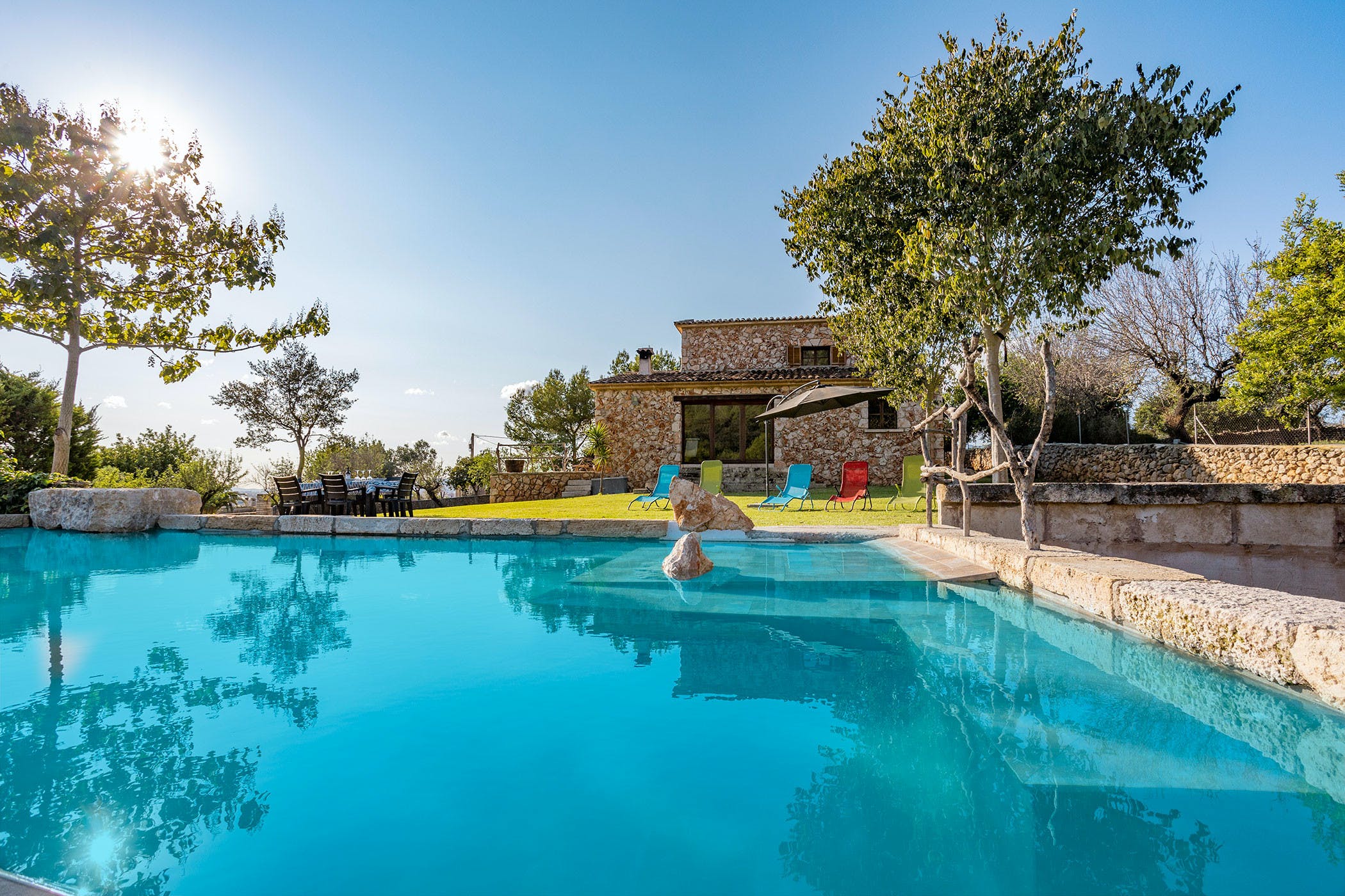 Villa Mestral Ses Planes Inca: Charming 3-Bedroom Apartment with Pool and Seaview, Inca