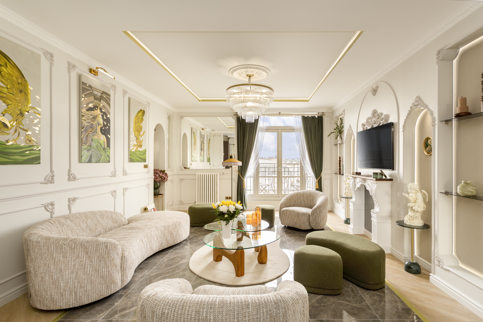 Villa Crépuscule Passy Arc de Triomphe – Champs-Élysées: Spacious 7-Bedroom Luxury Apartment for Families and Groups, Paris