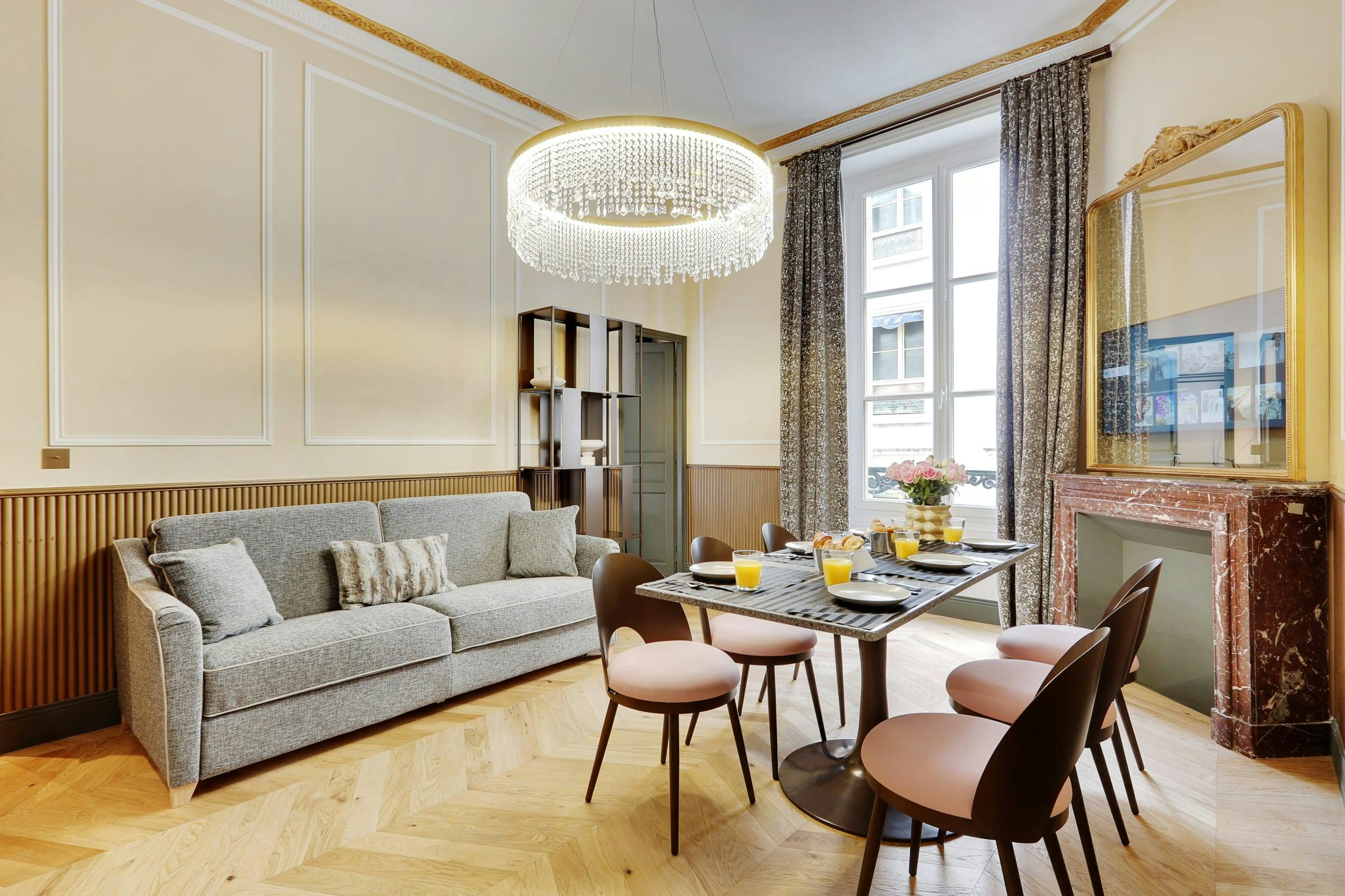 Villa Céladon Faubourg Opéra – Madeleine – Grands Magasins: Contemporary 3-Bedroom Apartment for Families, Opéra – Madeleine
