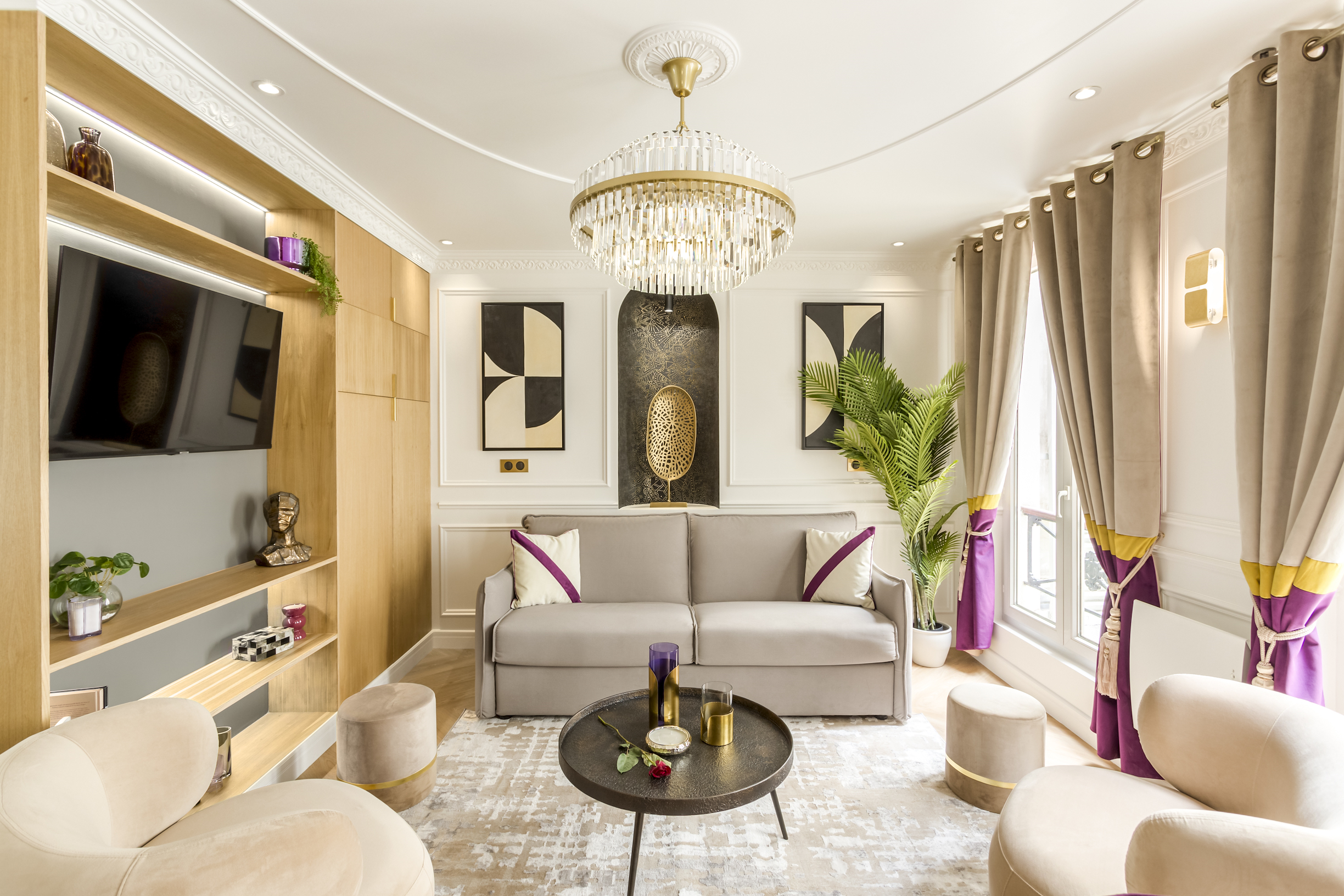Villa Crépuscule Pigalle Opéra – Madeleine – Grands Magasins: Elegant 3-Bedroom Luxury Apartment in Paris Opéra District