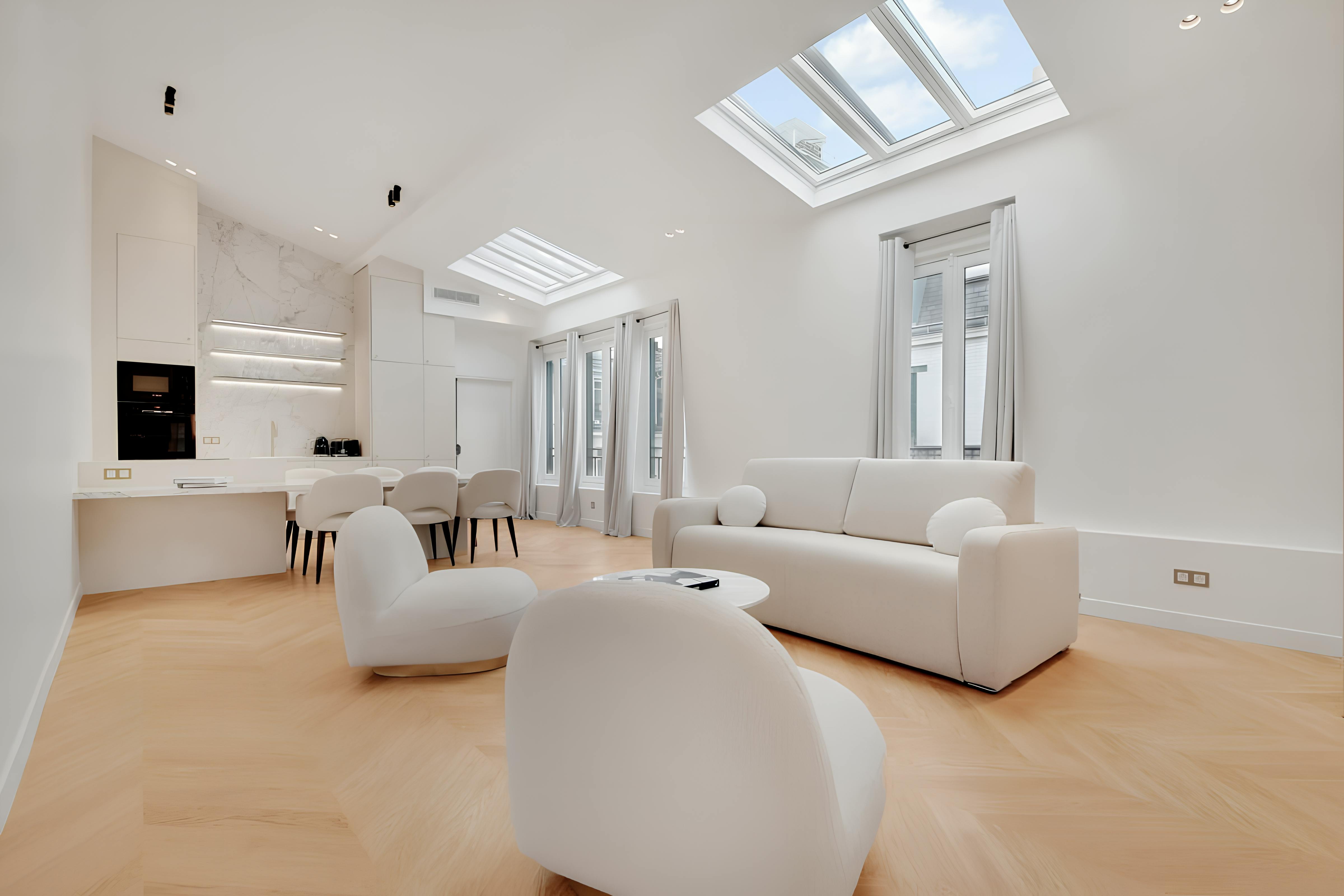 Villa Crépuscule Pigneau Montorgueil – Les Halles: Elegant 2-Bedroom Apartment with Vaulted Ceilings, Paris